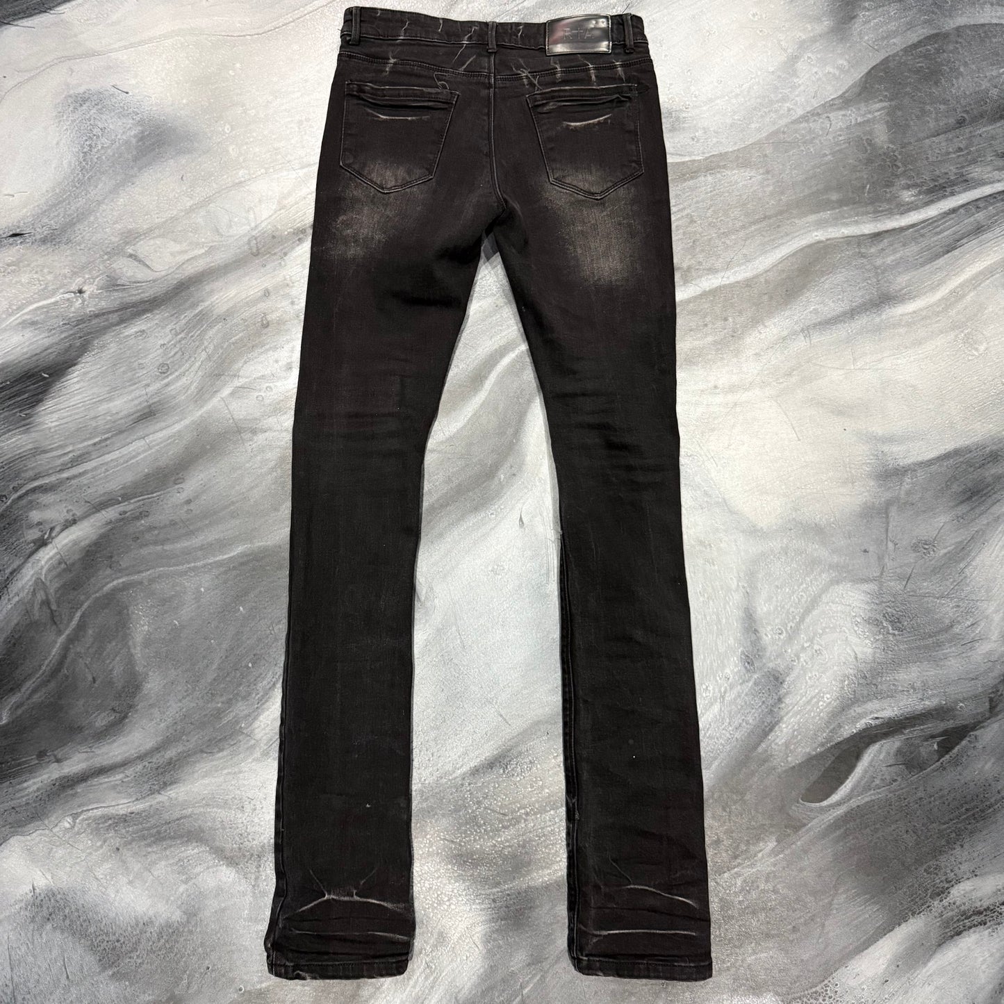 RTA Distressed Skinny Boot Cut Jean (32)