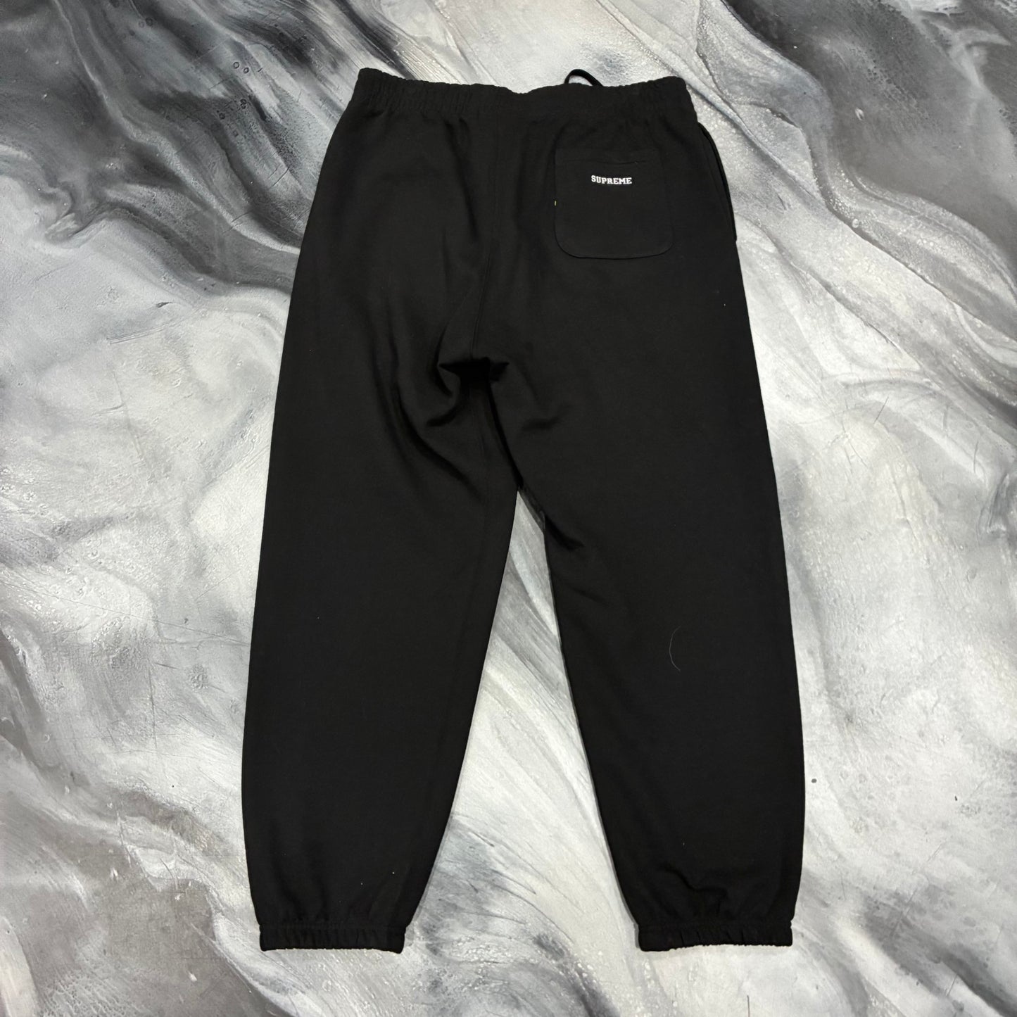 Supreme Black/Orange Horned S Logo Sweatpants (L)