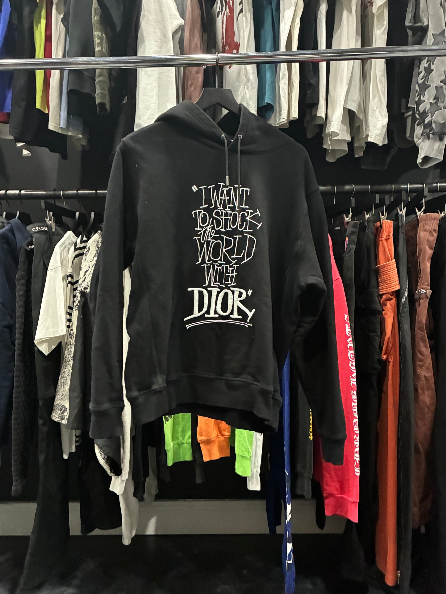 Christian Dior Black ‘Shock The World’ Hoodie (XL)