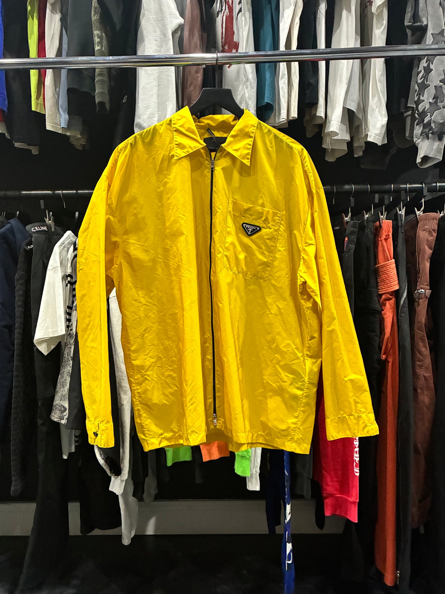 Prada Yellow Zip Up Jacket (XL)