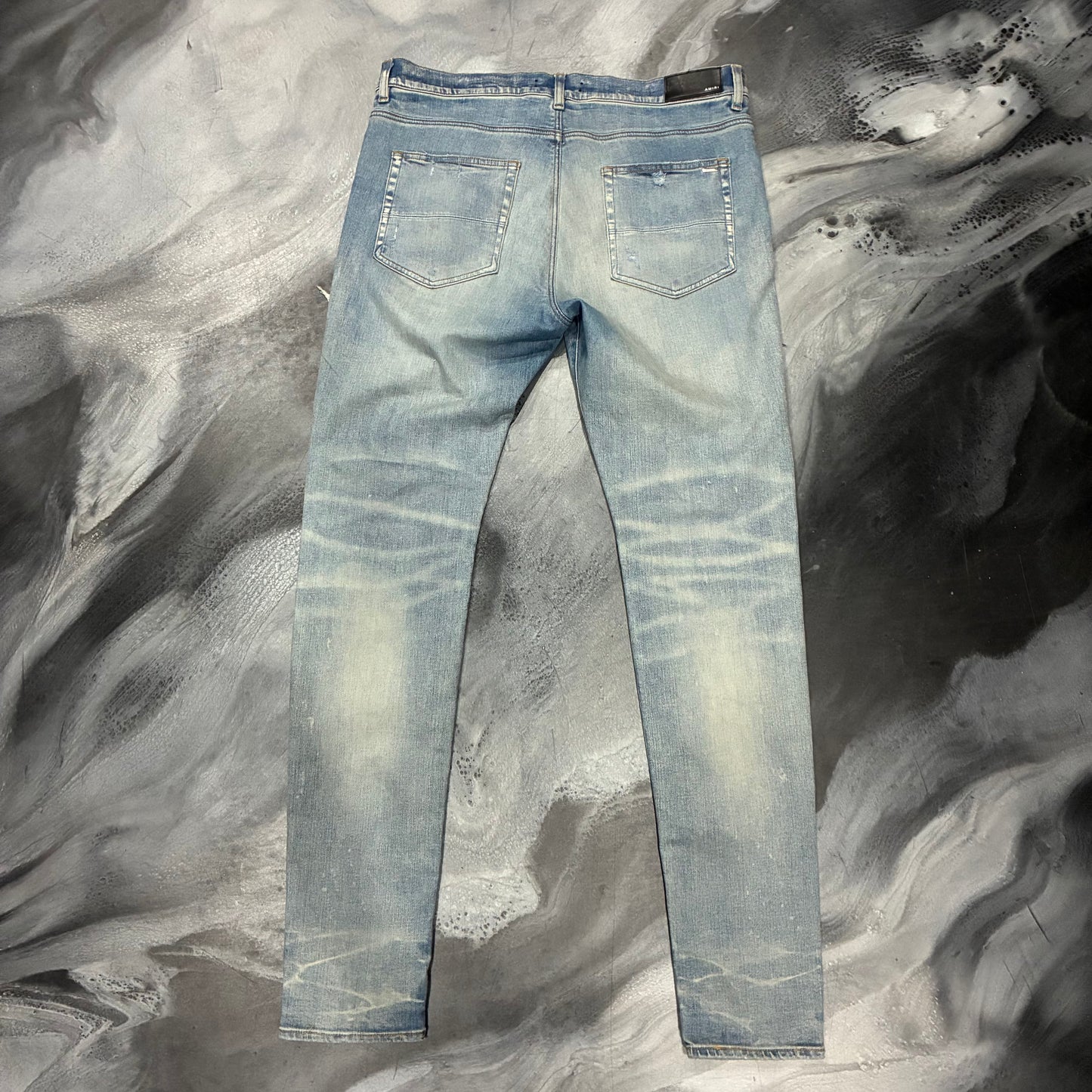 Amiri Indigo/Cracked Orange Patch Jean (38)