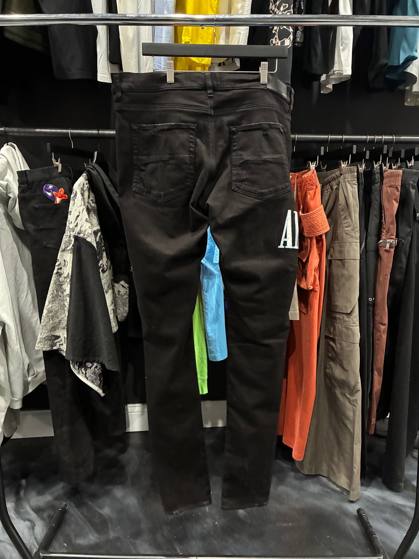 Amiri Black/Baby Blue Core Logo Jean (38)