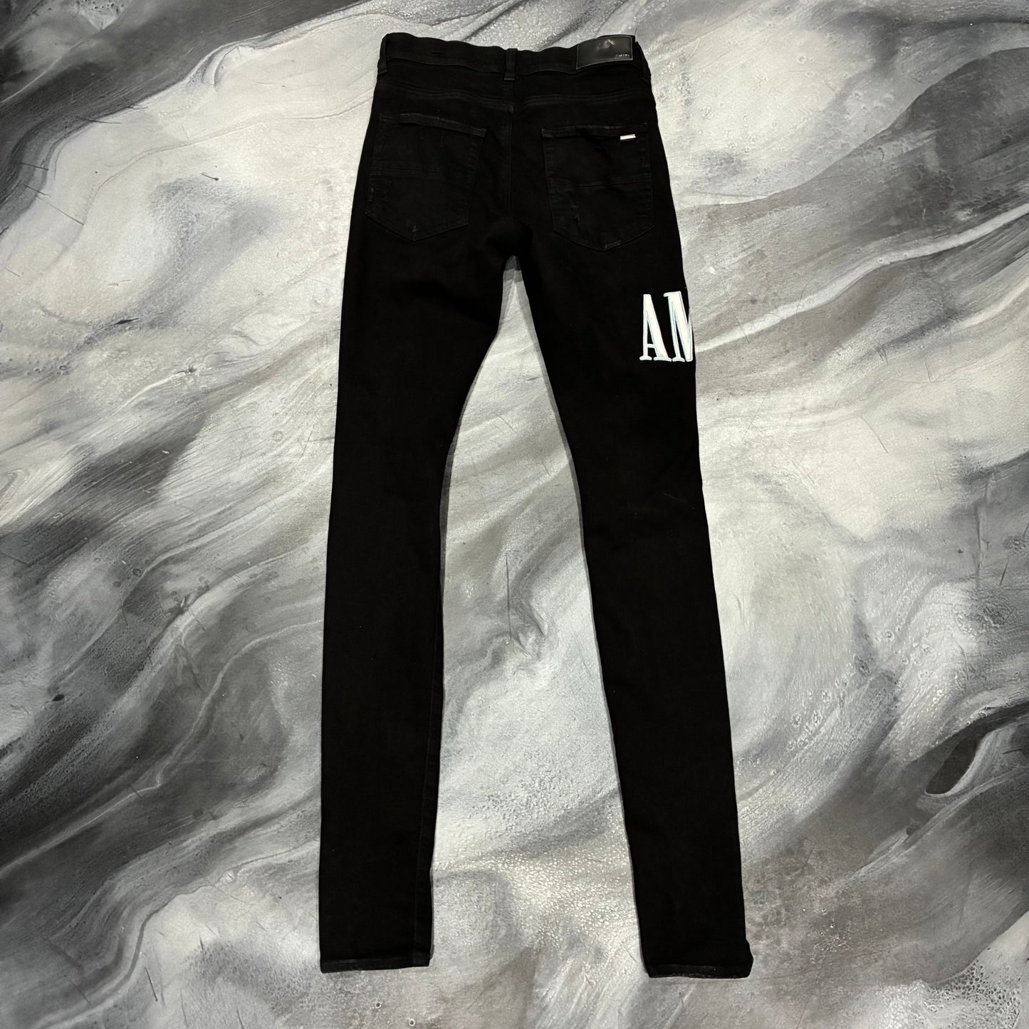 Amiri Black/Blue Tie Dye Core Logo Jean (30)