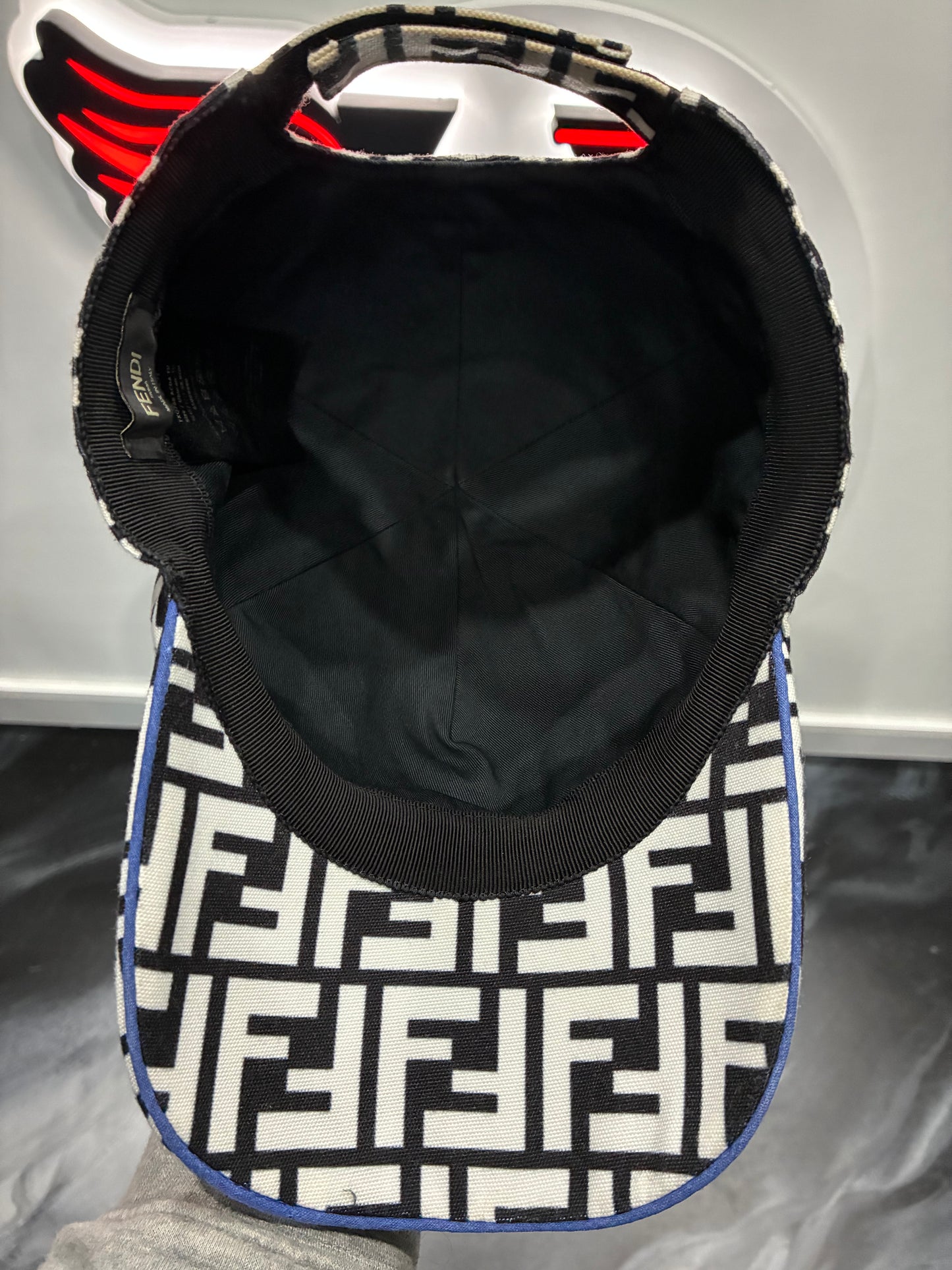 Fendi Black/White Monogram Cap