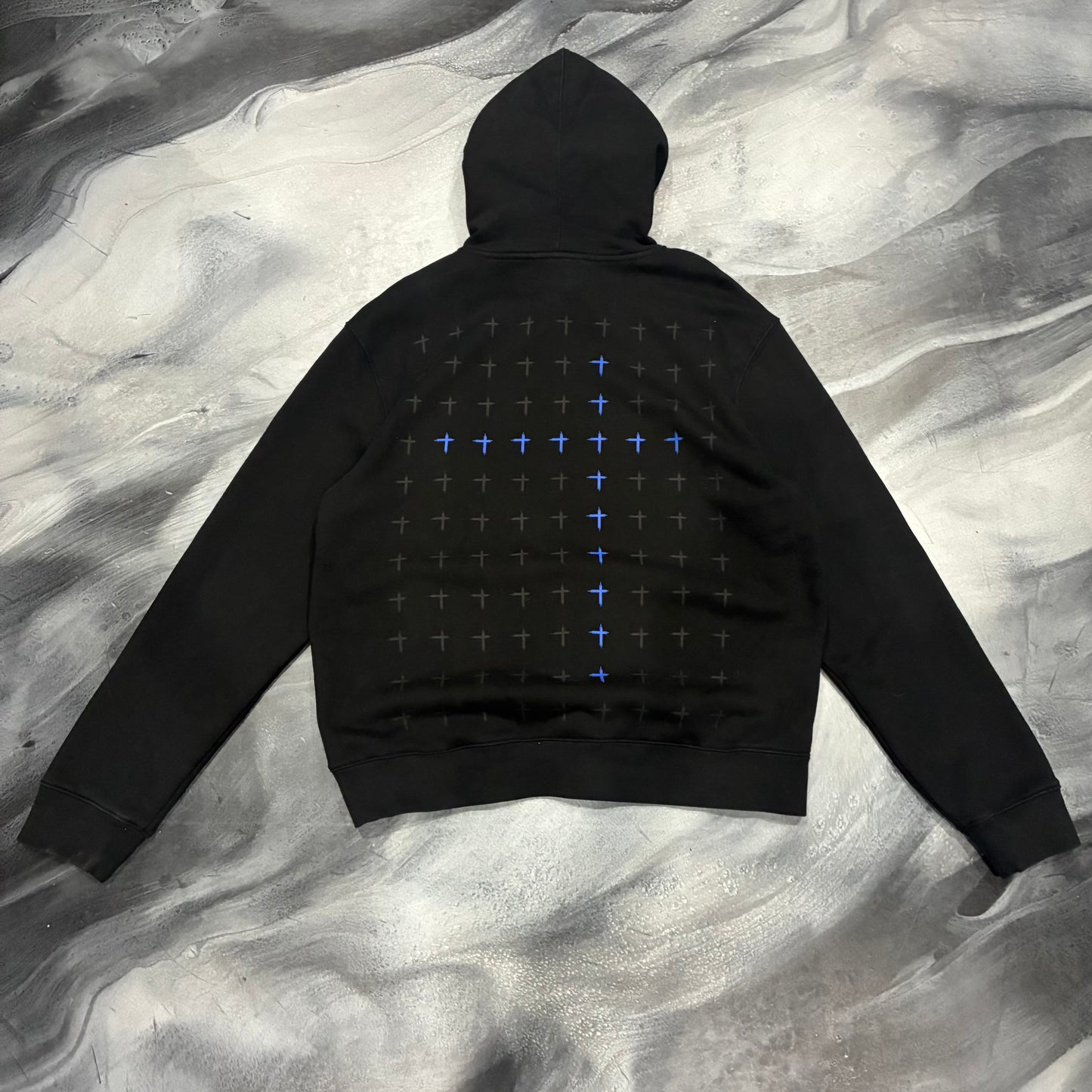 RTA Black/Blue Logo Hoodie (L)
