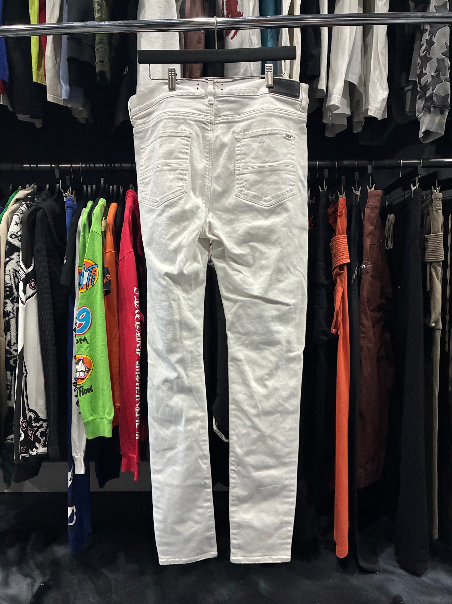 Amiri White/Black Bandana Paisley Jean (38)