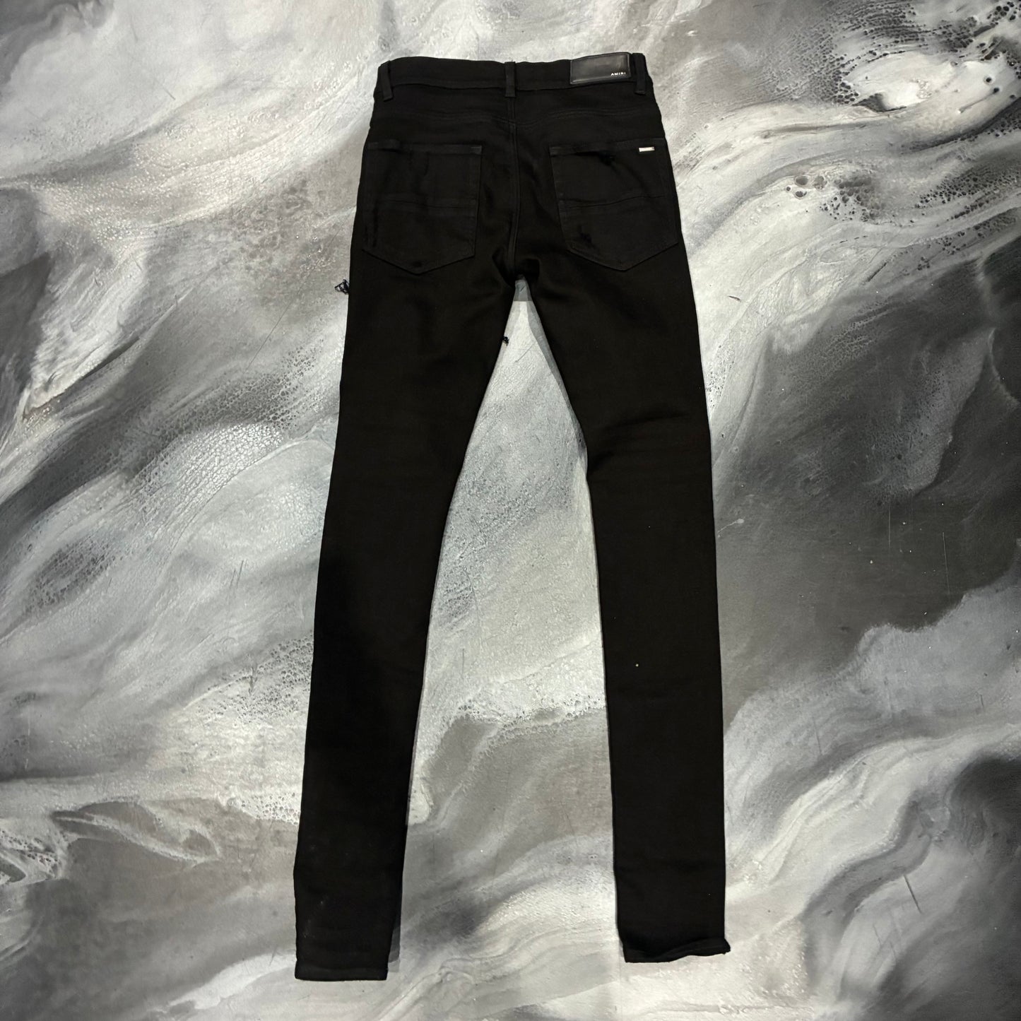 Amiri Black/Black Bandana Patch Jean (32)