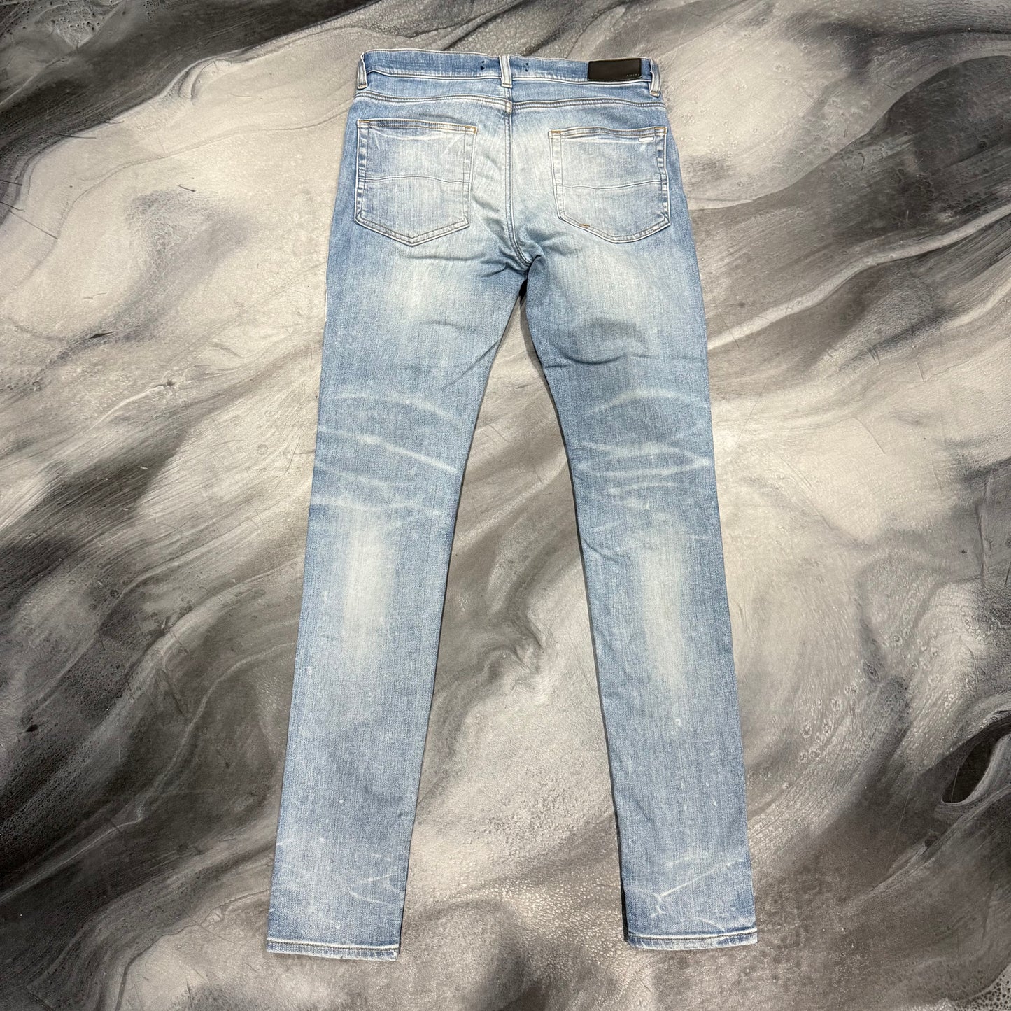 Amiri Light Blue AM White Track Stripe Jean (31)