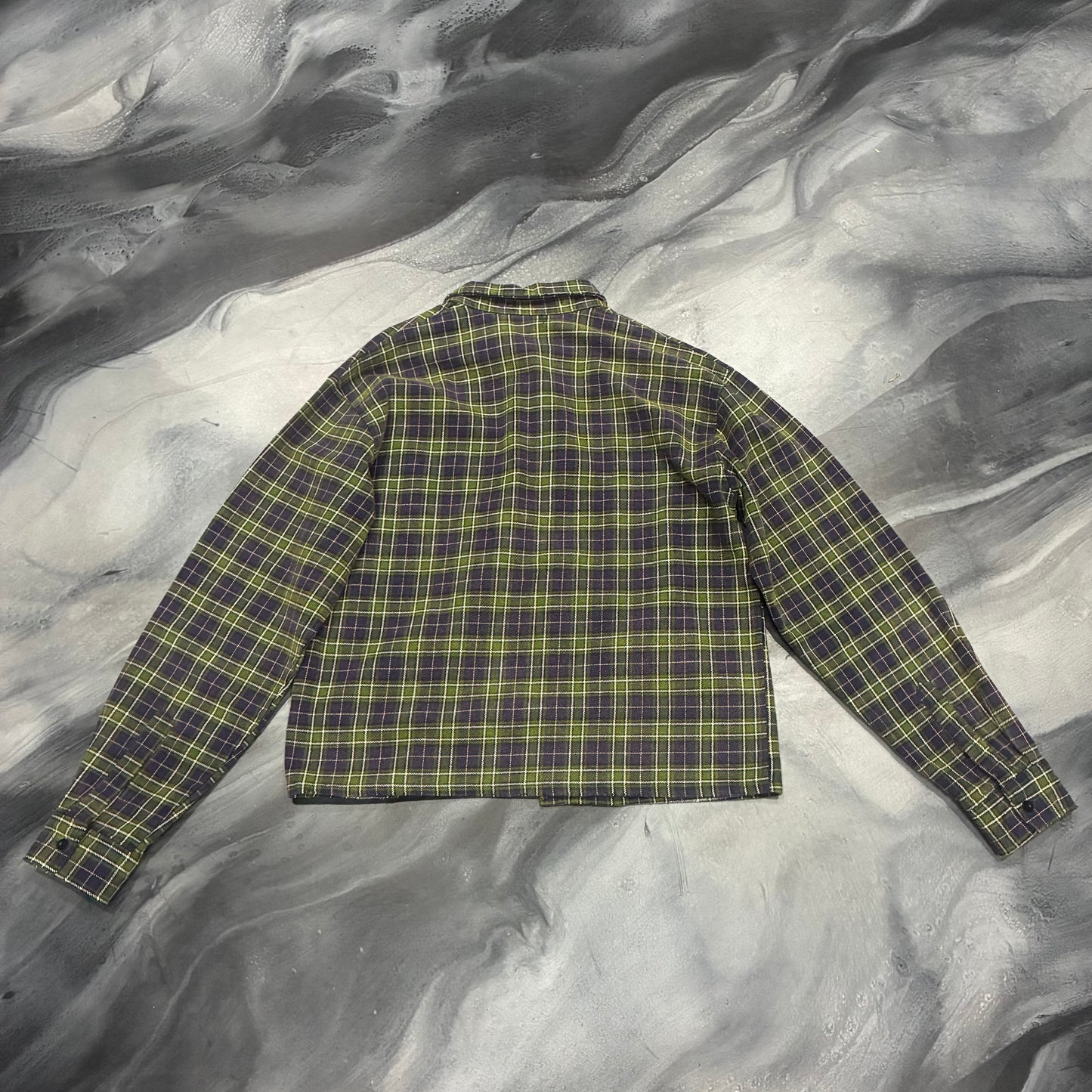 Vale Green/Purple Bling Flannel Shirt (L)