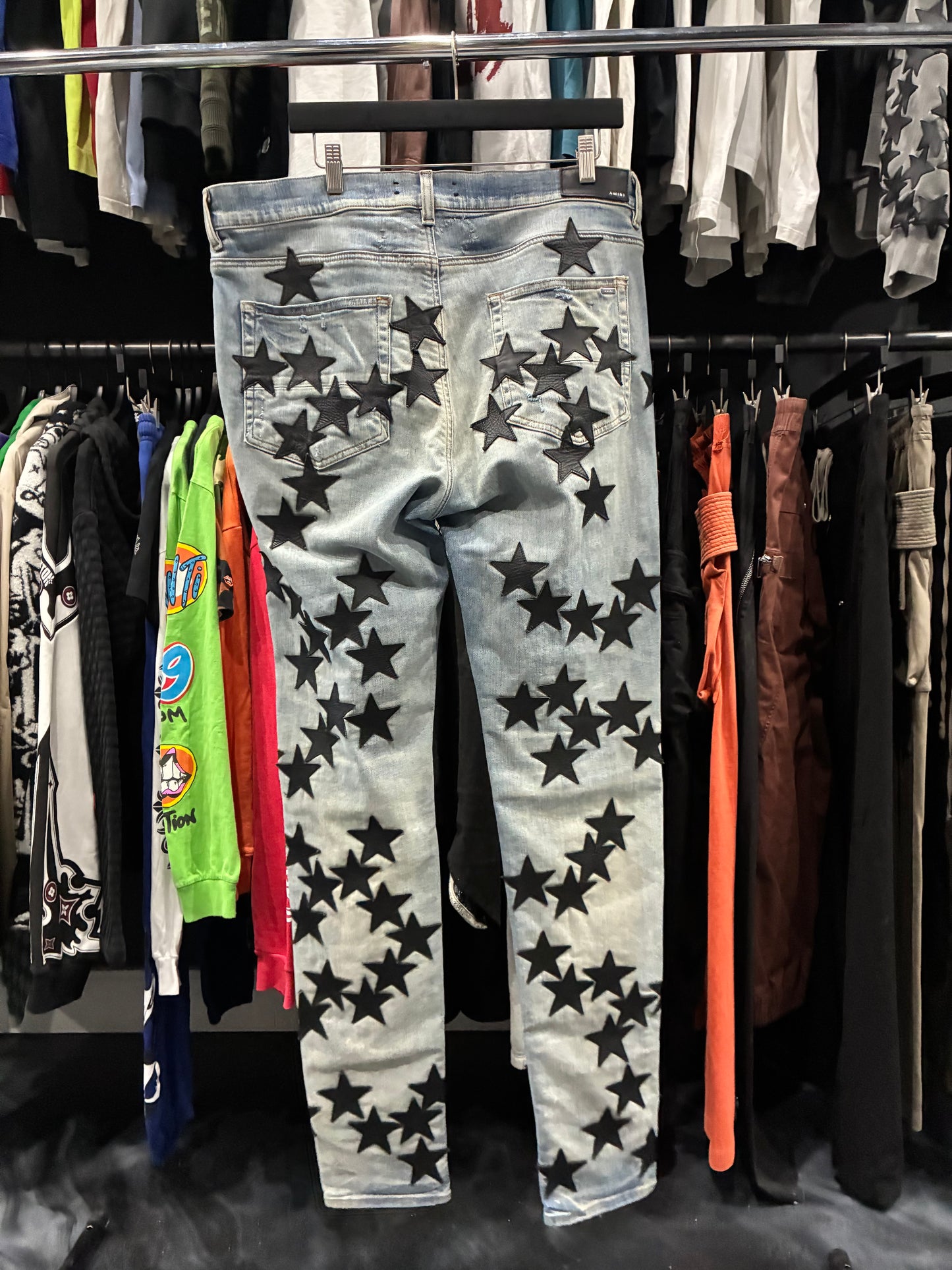 Amiri Light Blue/Black Chemist Stars Jean (38)