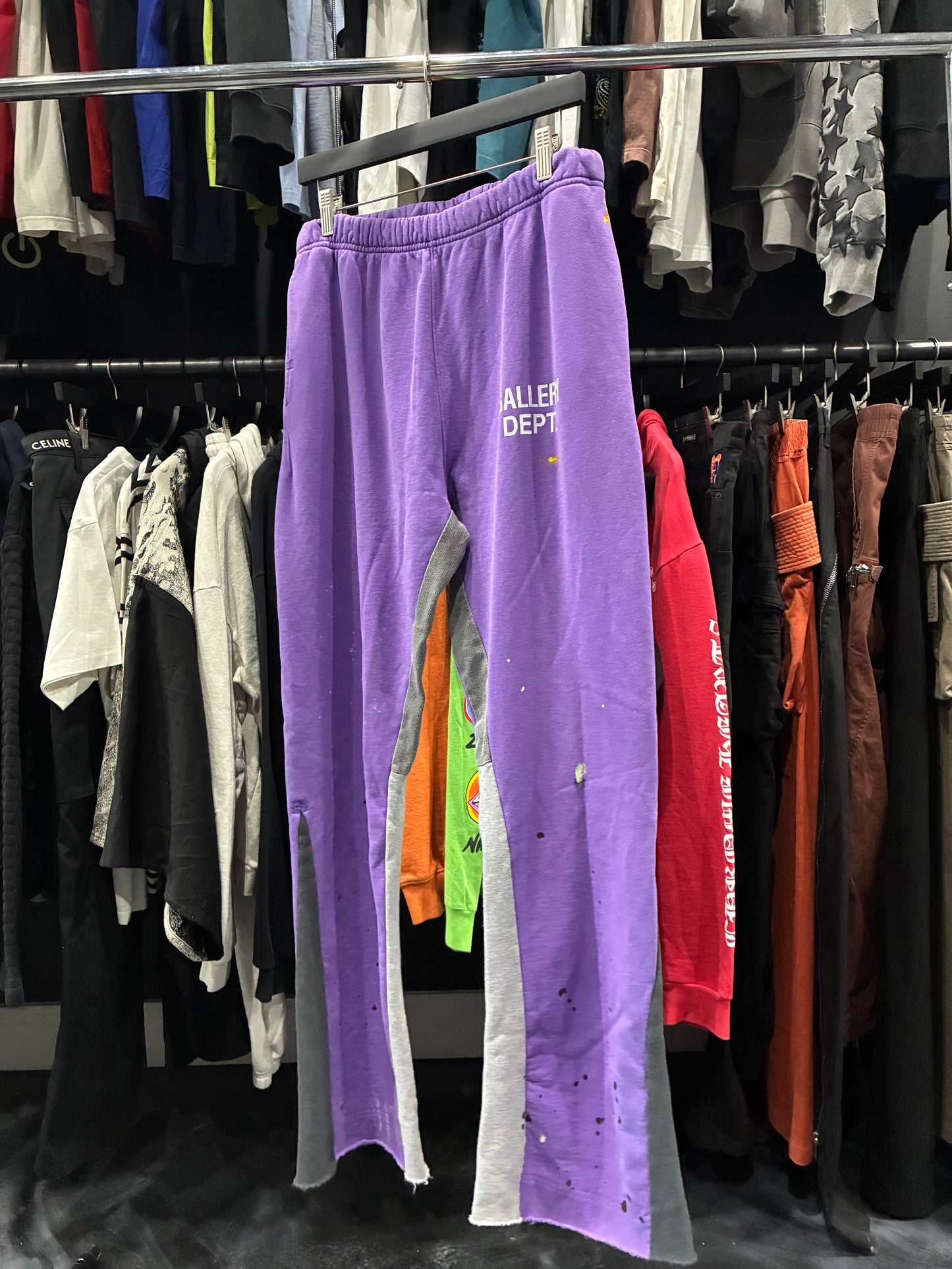 Galler Dept Purple Flared Joggers (XL)