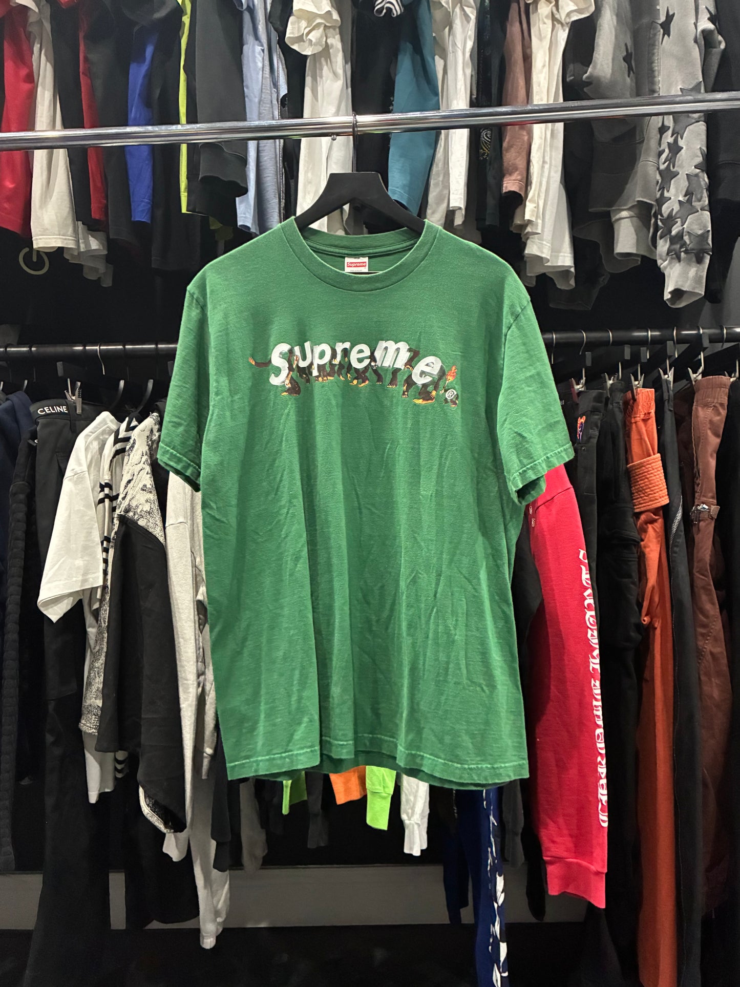 Supreme Green Limbs Logo Tee (L)