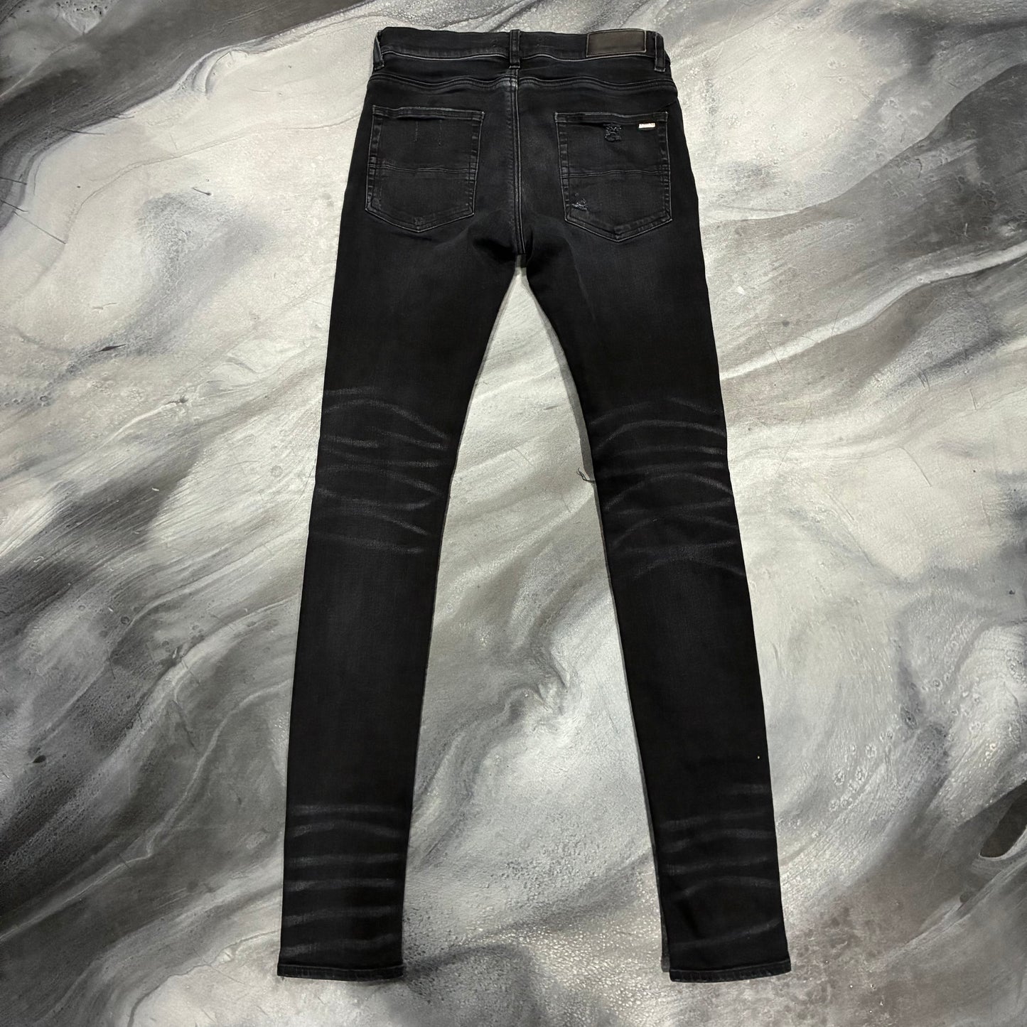 Amiri Black/Dark Blue Plaid MX1 Jean (30)