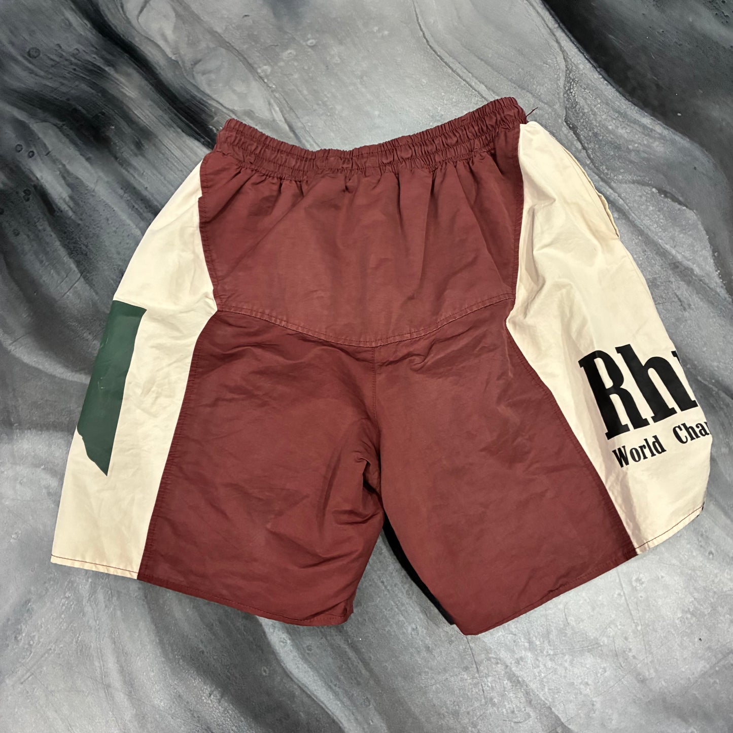 Rhude Maroon Sunset Shorts (2XL)