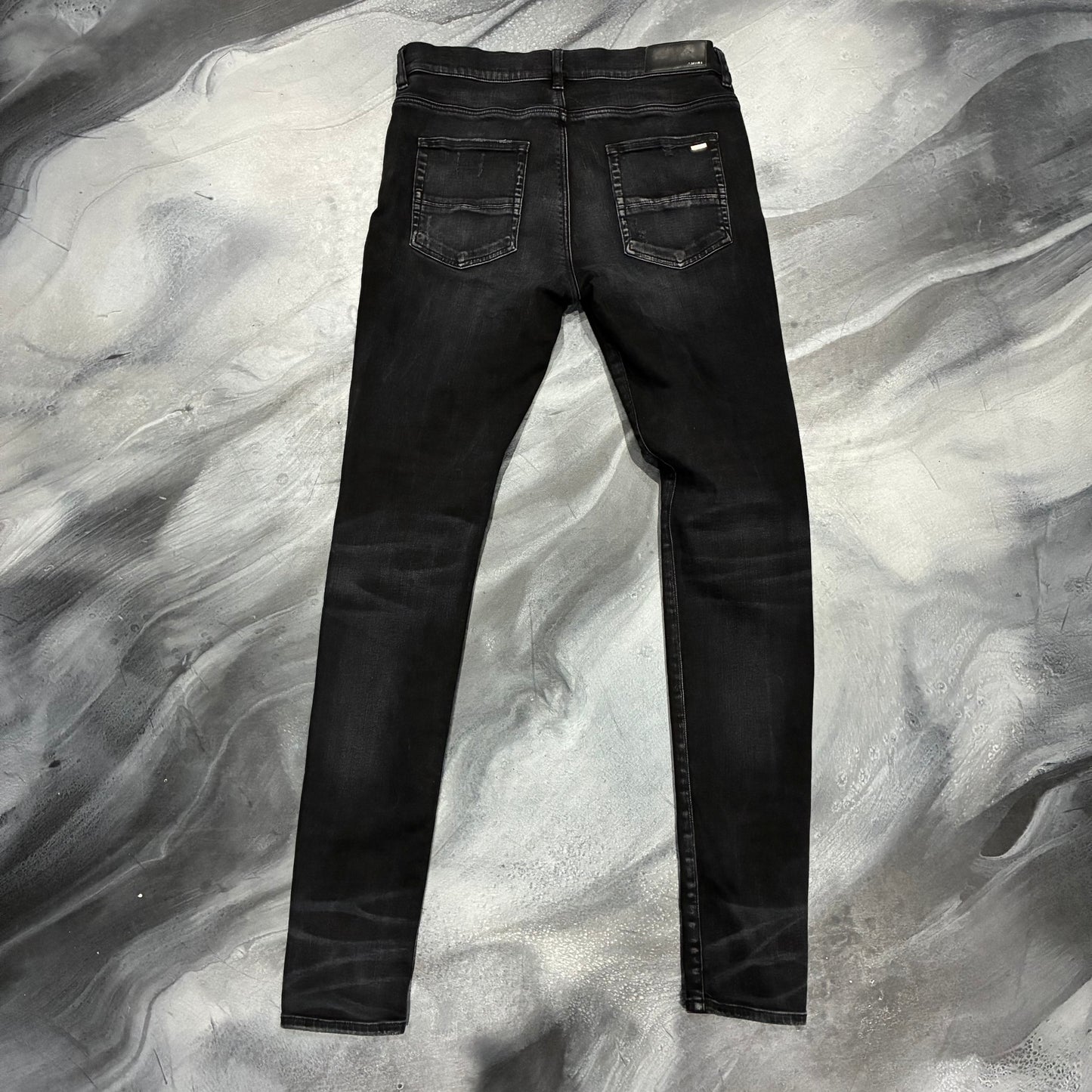 Amiri Black/White Boucle Patch Jean (33)