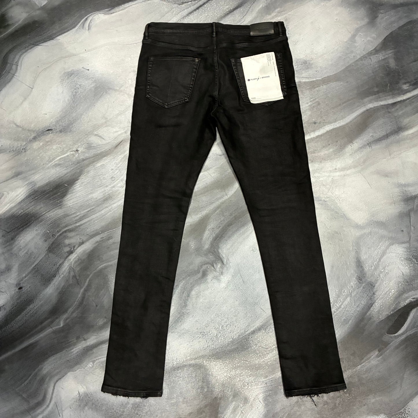 Purple Brand Black Waxed Jean (34)
