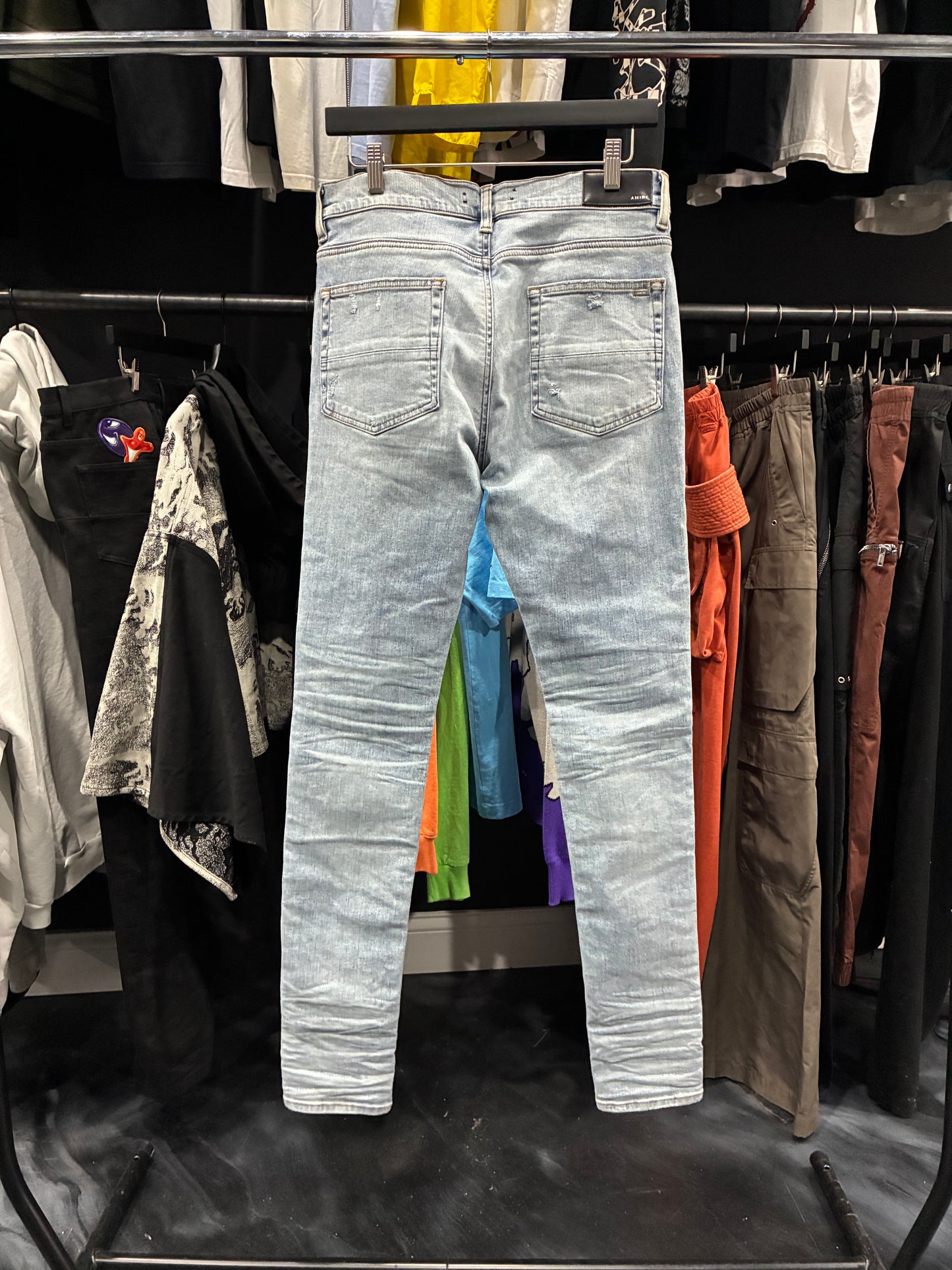 Amiri Light Blue Pajama Art Patch Jean (33)