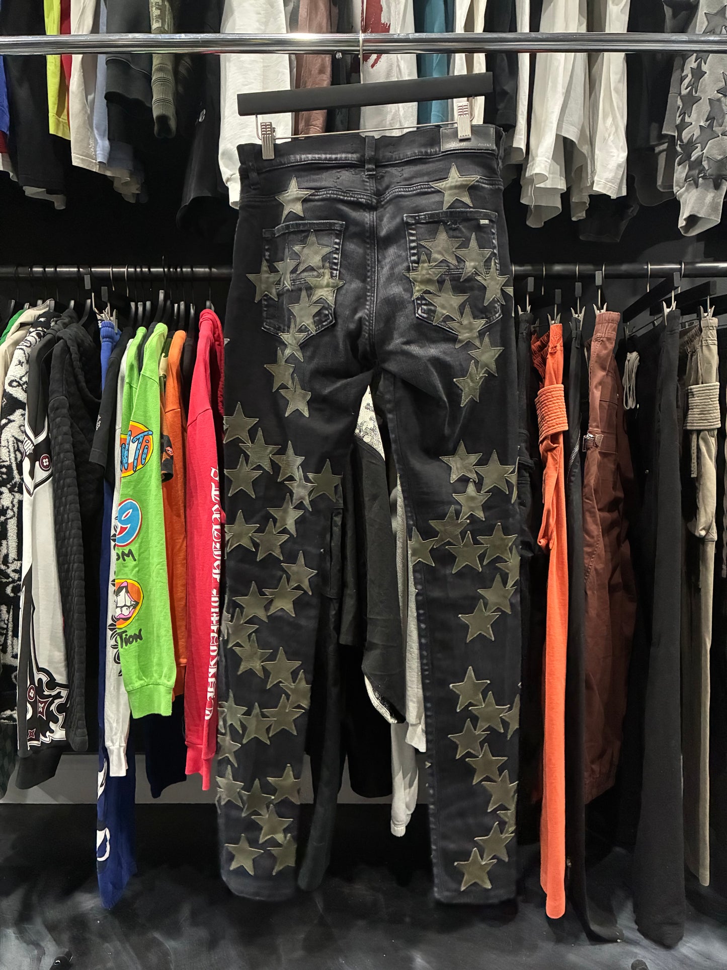 Amiri Black Chemist Green Star Patch Jean (31)