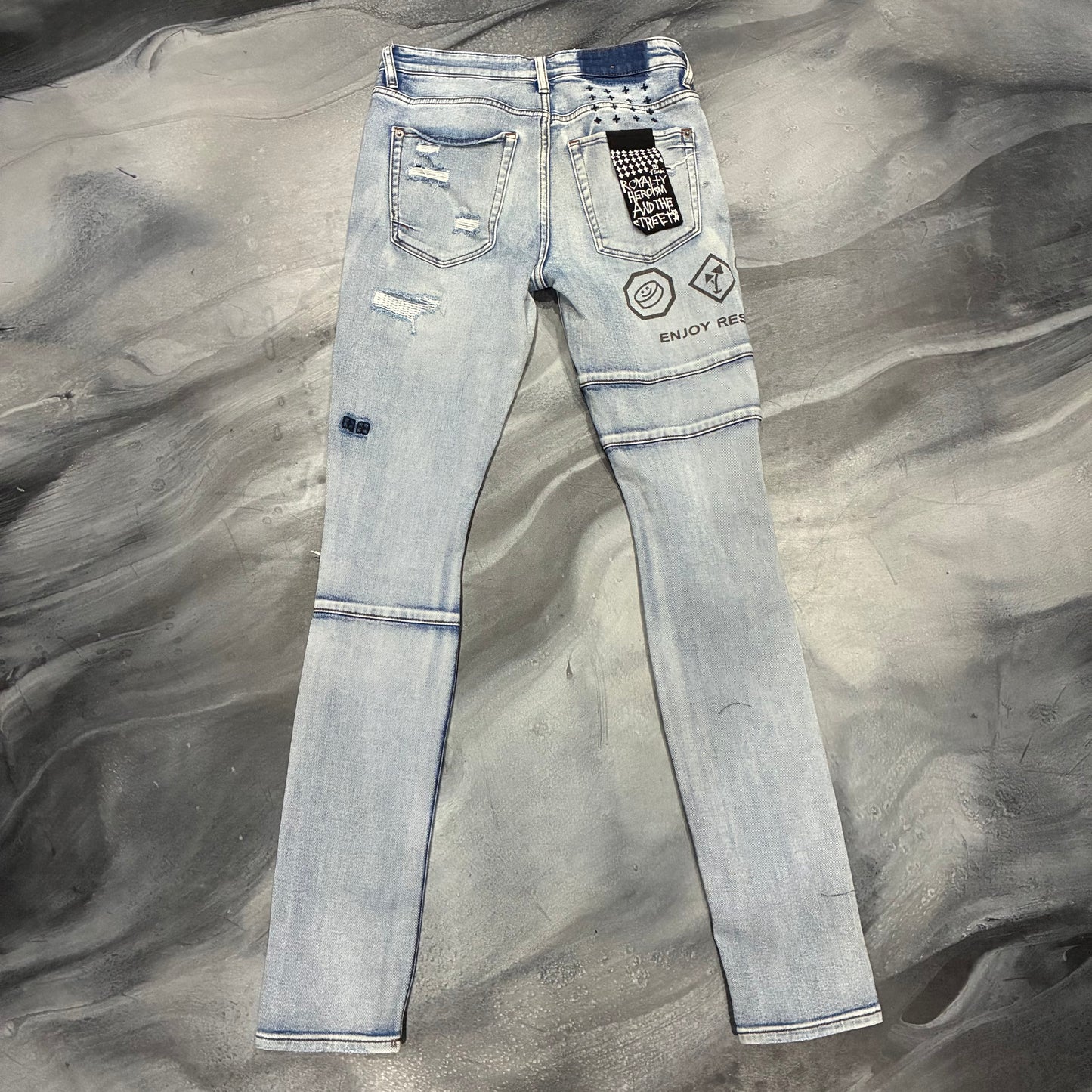 Ksubi Van Winkle Light Blue "Enjoy Trashed" Jean (28)