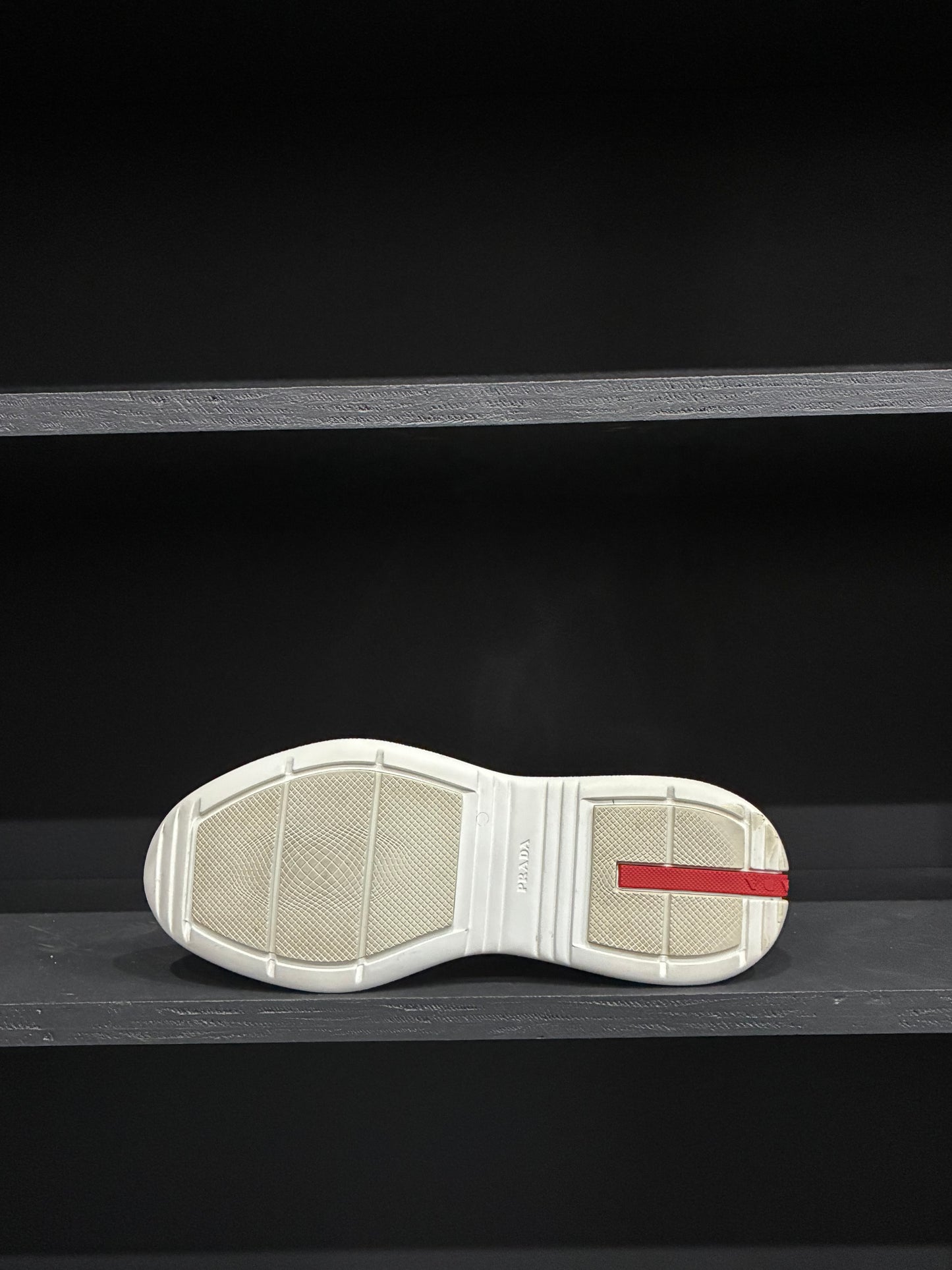 Prada Silver/White Cup Sneaker (8.5)