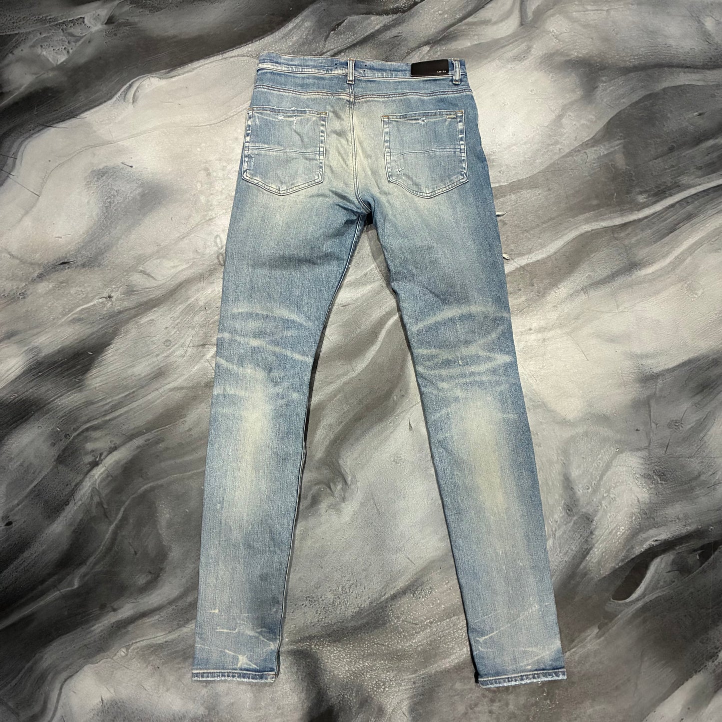 Amiri Light Blue/Pink Tie Dye Trasher Jean (34)