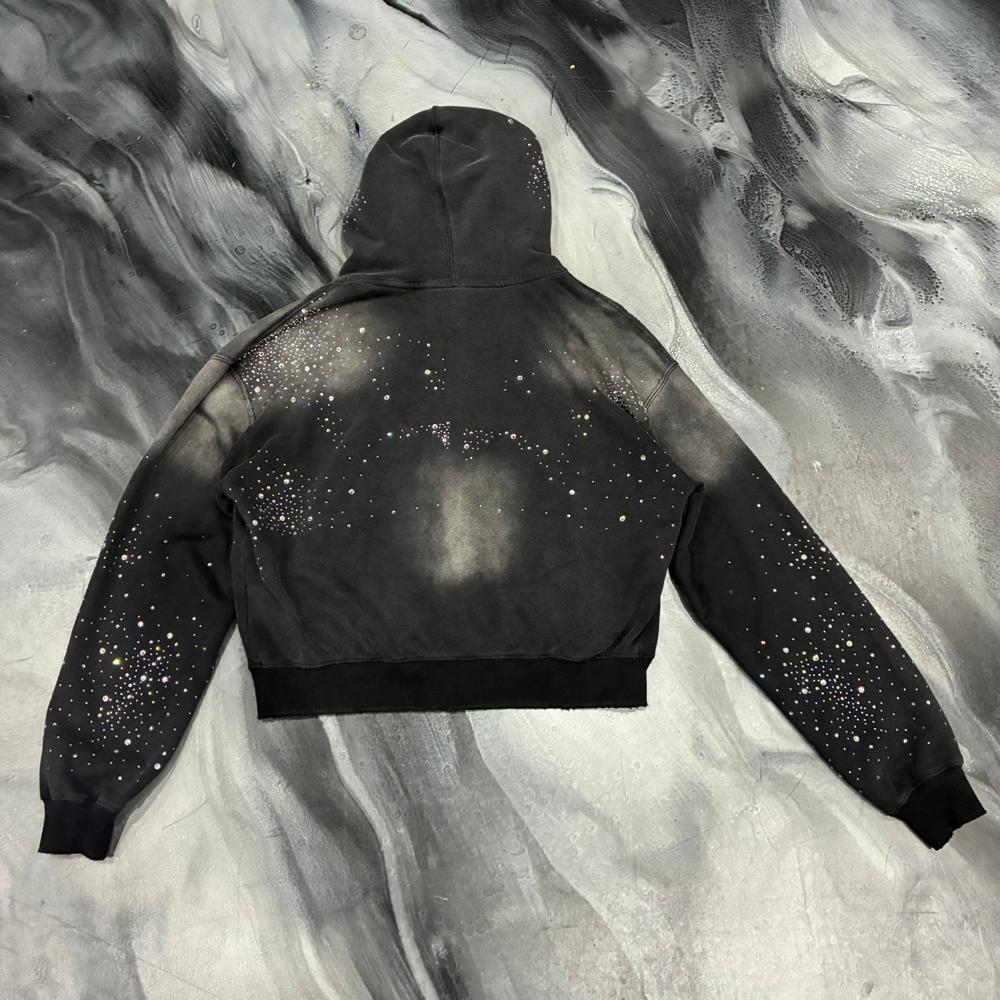 Black/White ‘Valley Dreams’ Bling Hoodie (S)