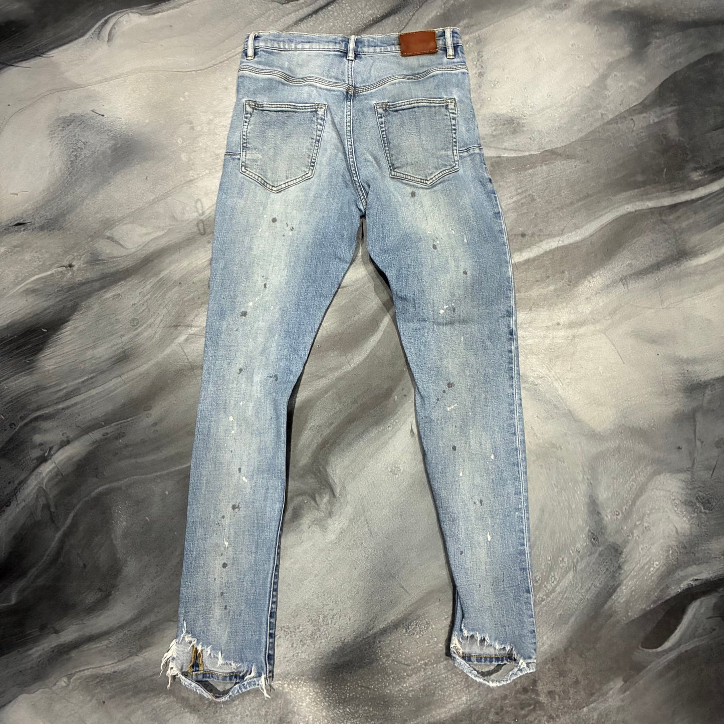 Purple Brand Light Blue Knee Slit Jean (29)