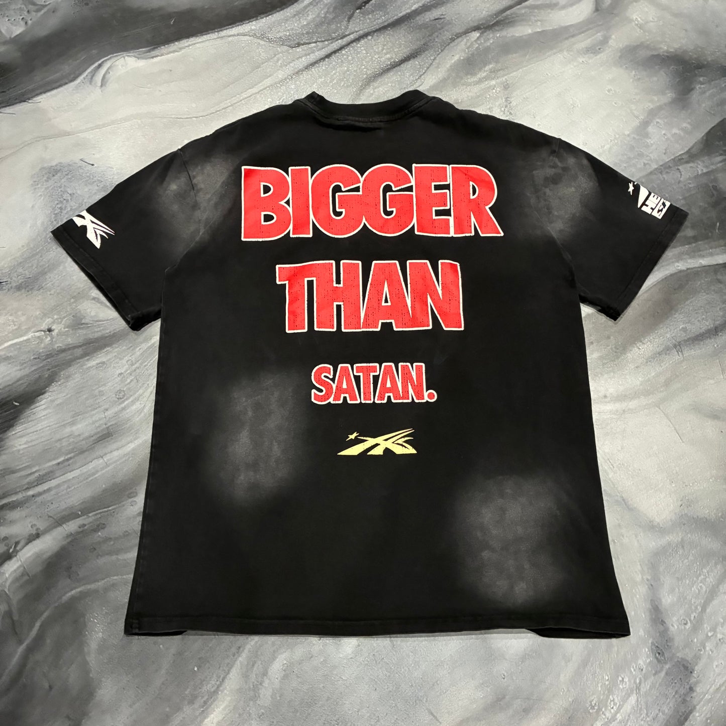 Hellstar Black Sports Bigger Than Satan Boxing Tee (XL)