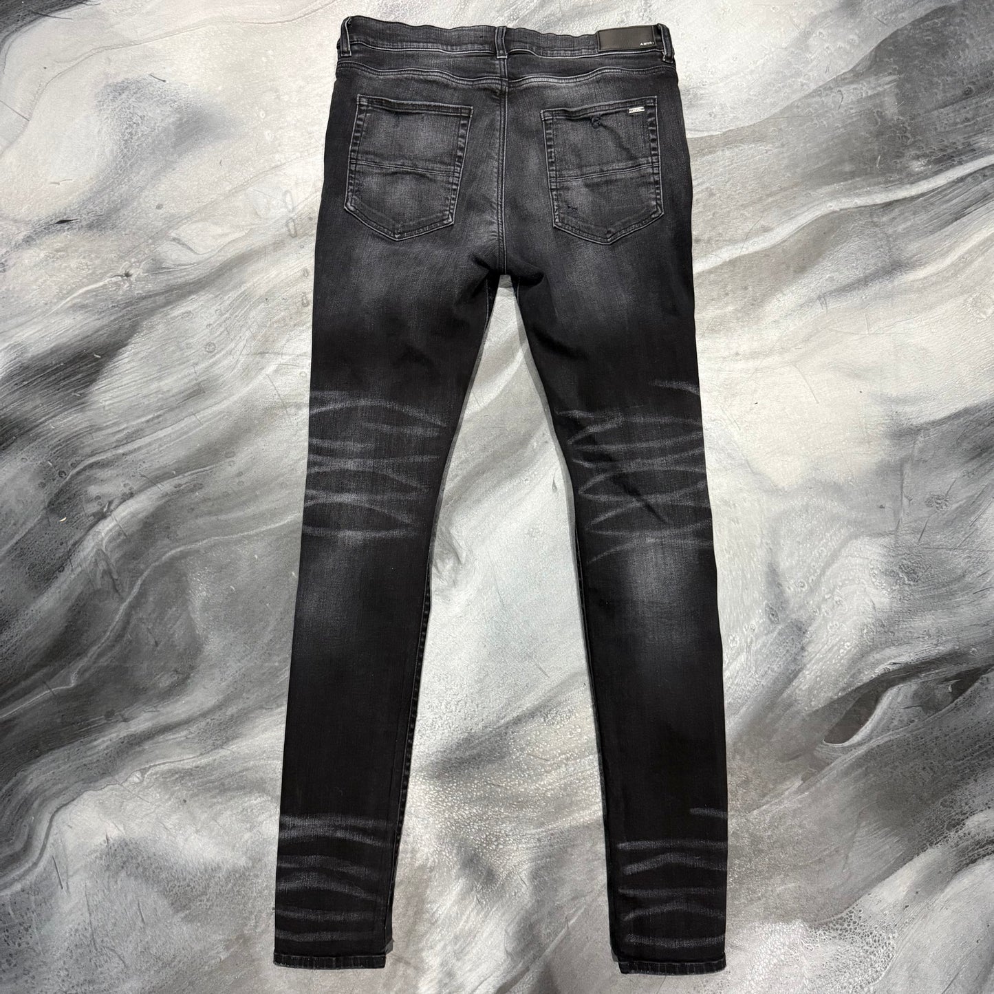 Amiri Faded Black Thrasher Jean (36)
