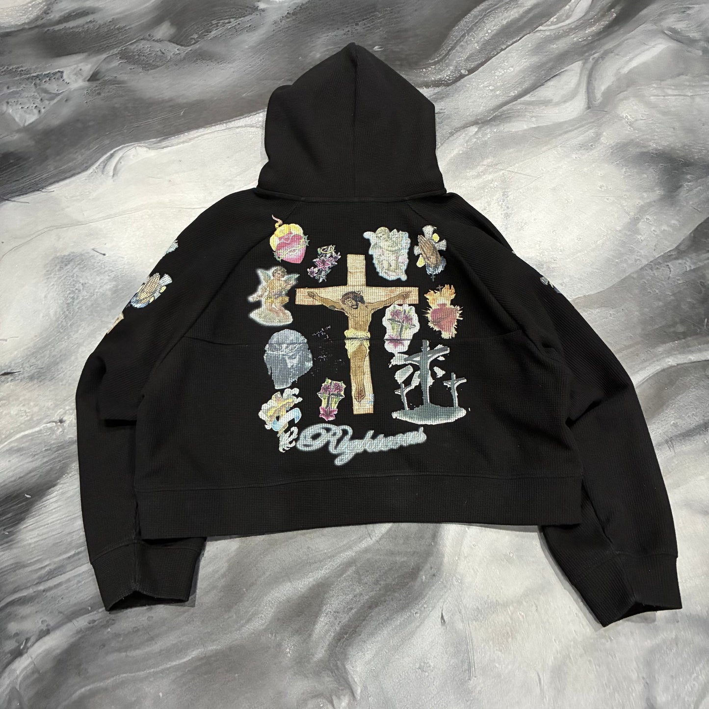 Righteous Black Thermal Risen King Zip Up Hoodie (S)
