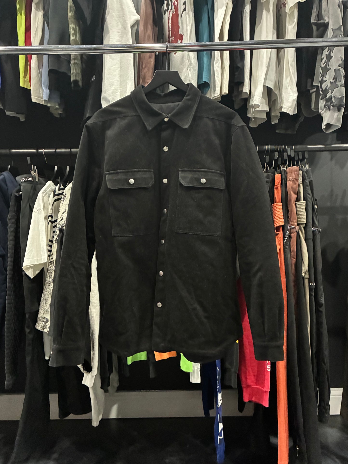 Rick Owens Black Button Up Longsleeve Shirt