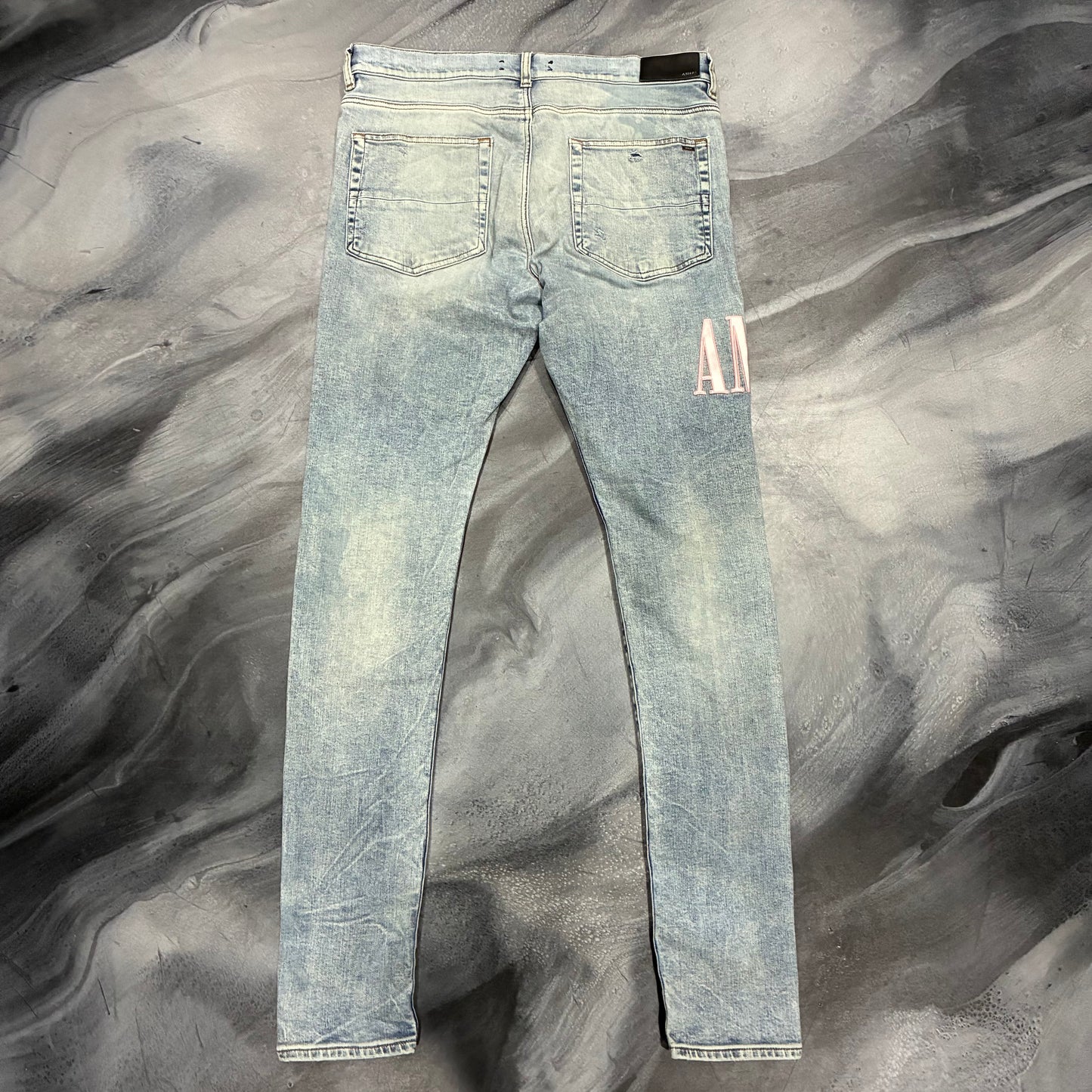 Amiri Light Blue/Pink Core Logo Jean (36)