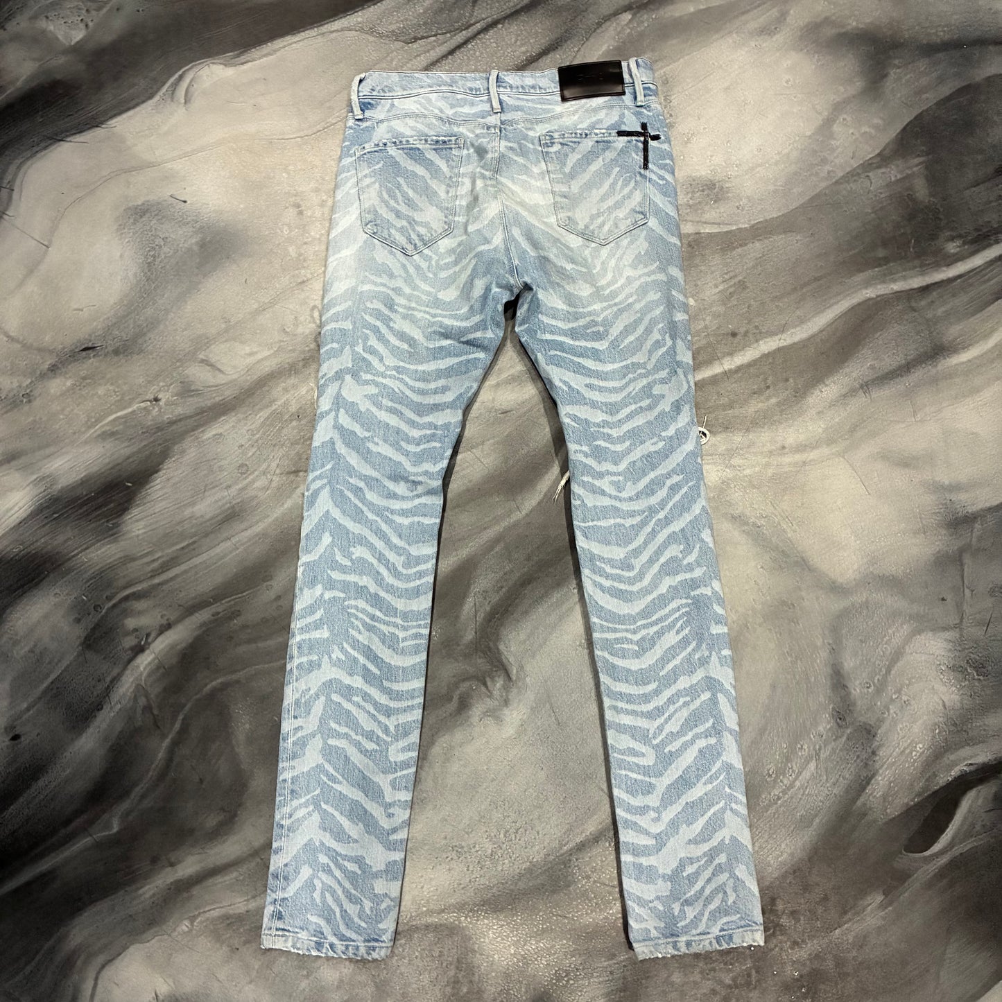 RTA Light Blue Zebra Print Jean (30)