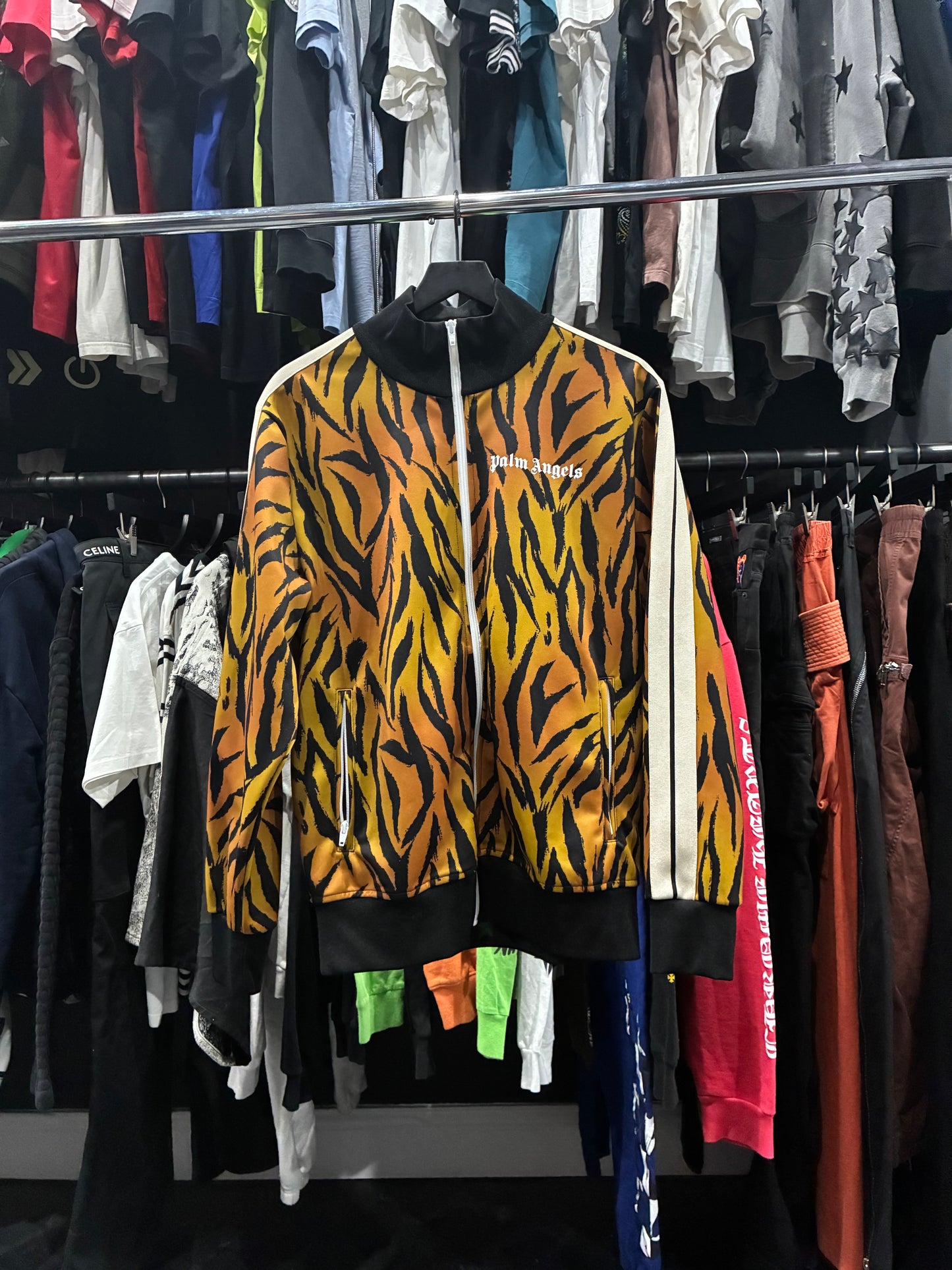 Palm Angels Tiger Stripe Classic Track Jacket (XL)