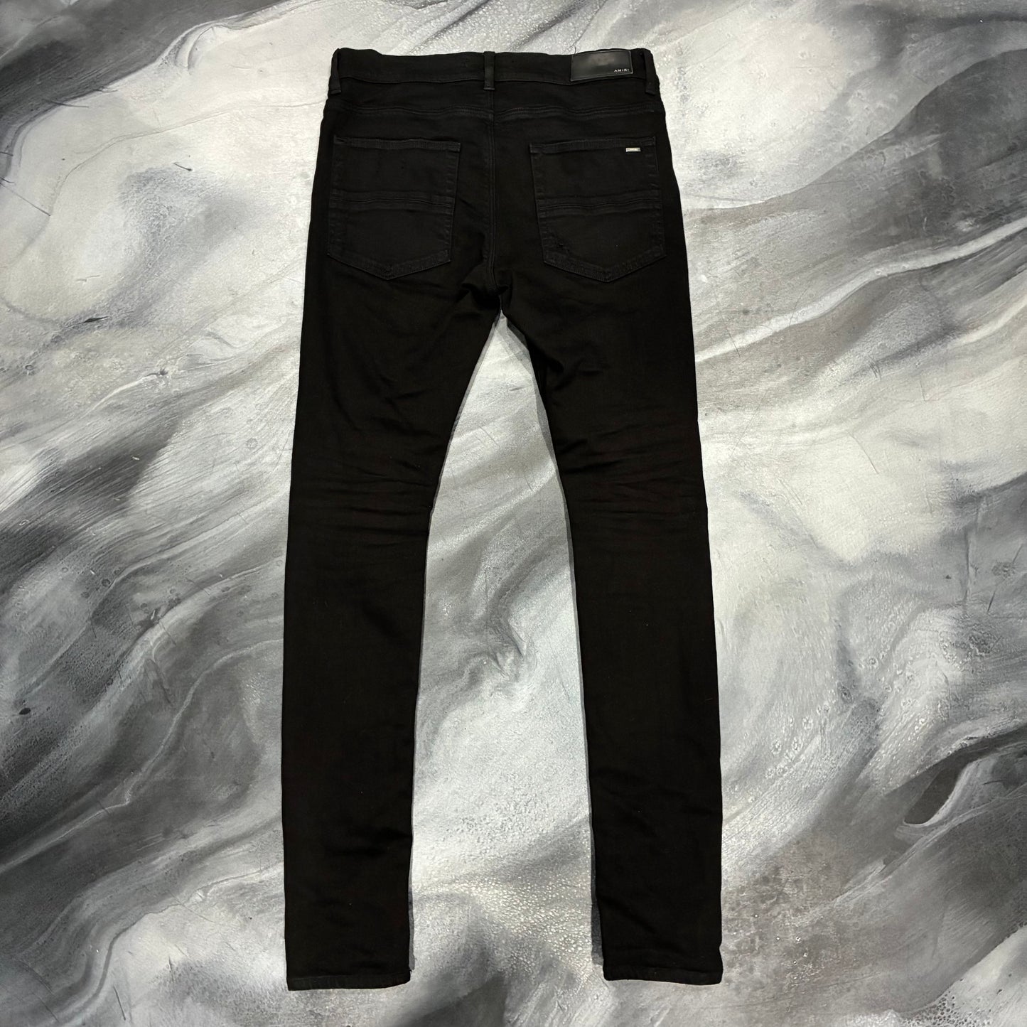 Amiri Black/Teal Bandanna Patch Jean (32)