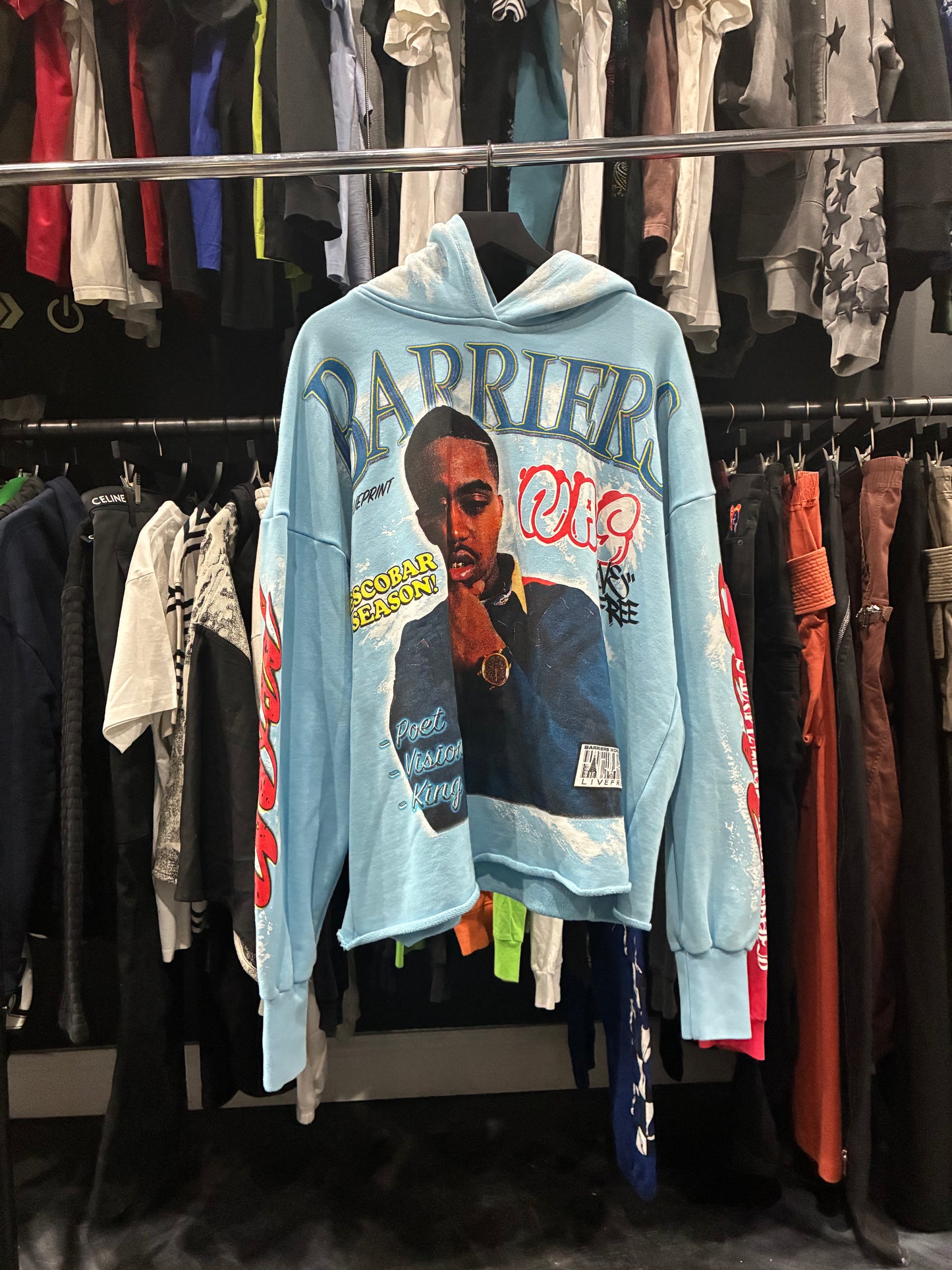 Barriers x Nas hoodie Baby Blue (2XL)