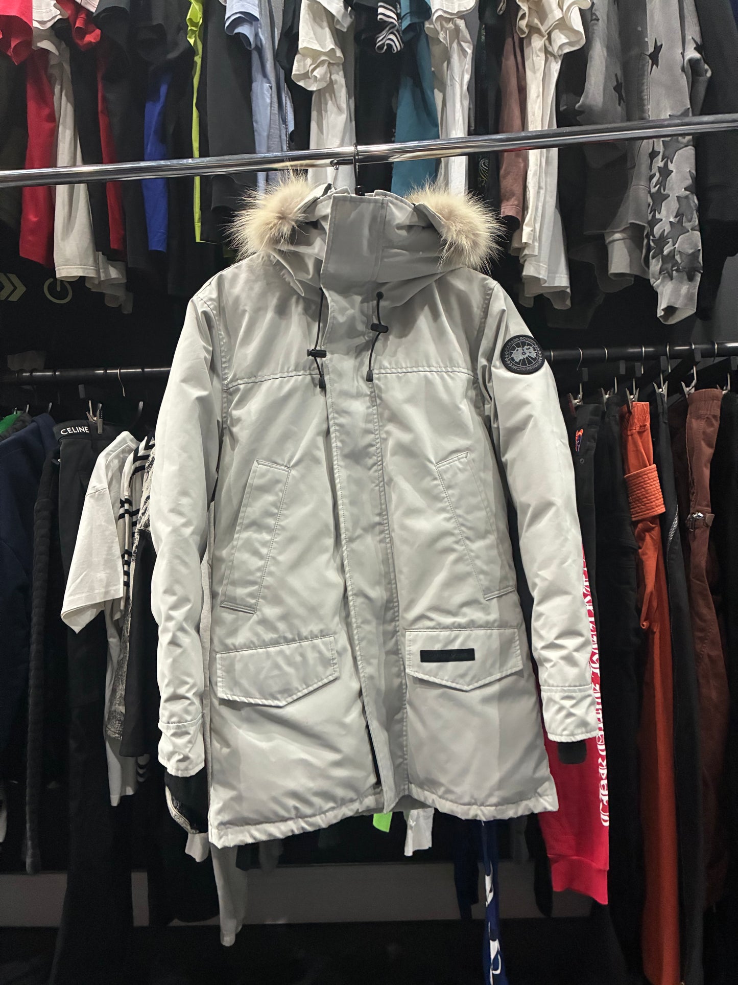 Canada Goose Langford Parka White/Grey (M)