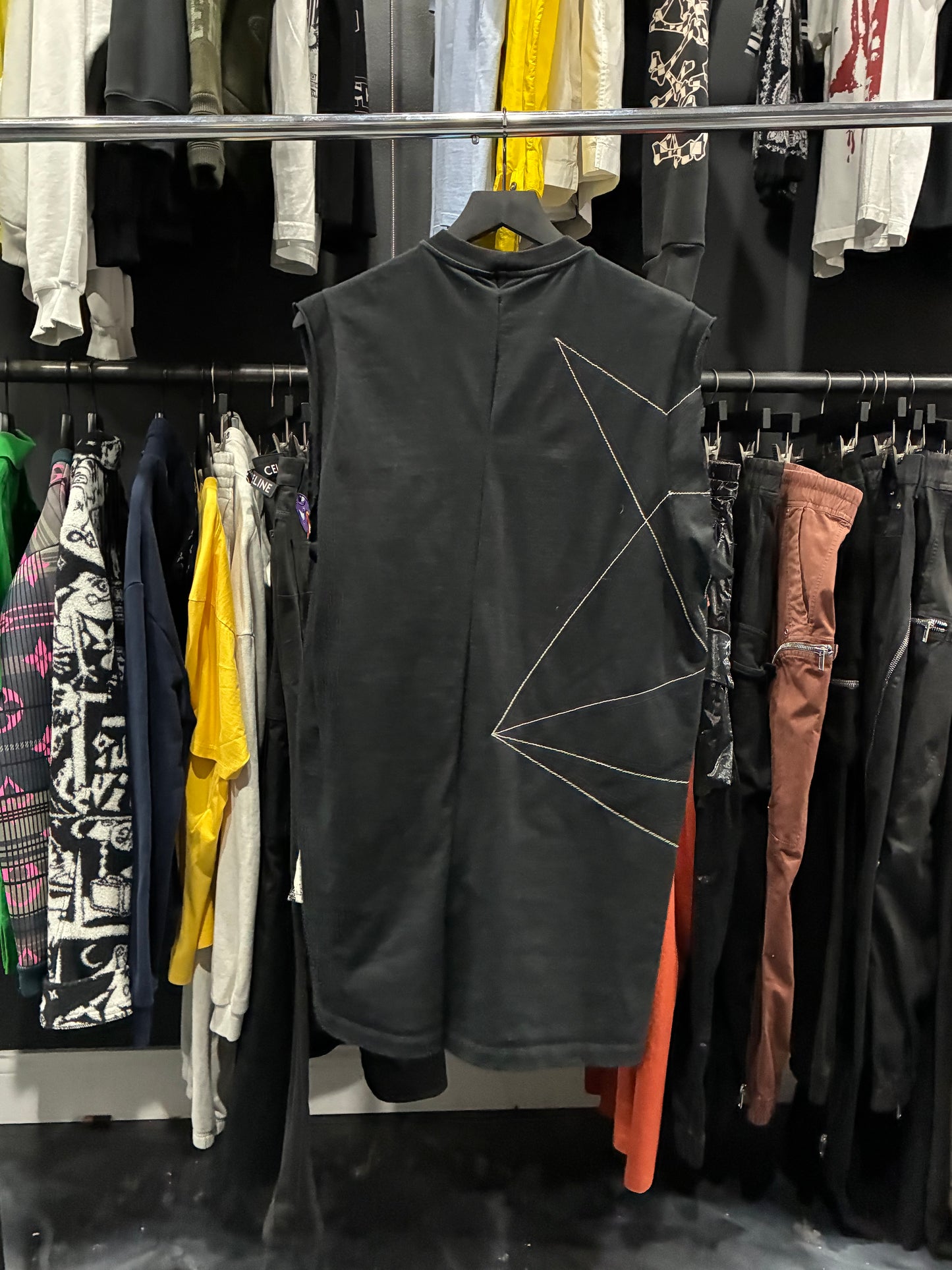 Rick Owen’s Black Sleeveless Shirt (XL)