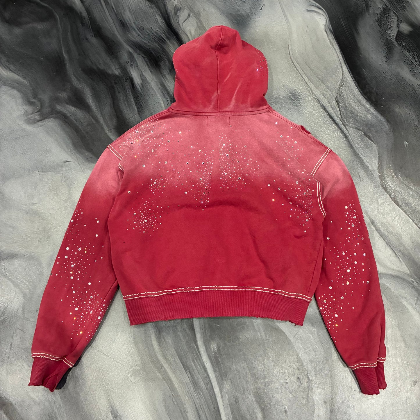 Vale Red/White ‘Valley Dreams’ Bling Hoodie (S)