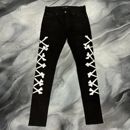 Amiri Black/Silver Bone Jean (34)
