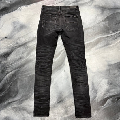 Amiri Faded Black Plain Stack Jean (32)