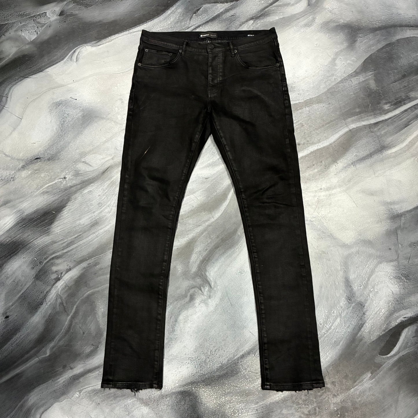 Purple Brand Black Waxed Jean (34)