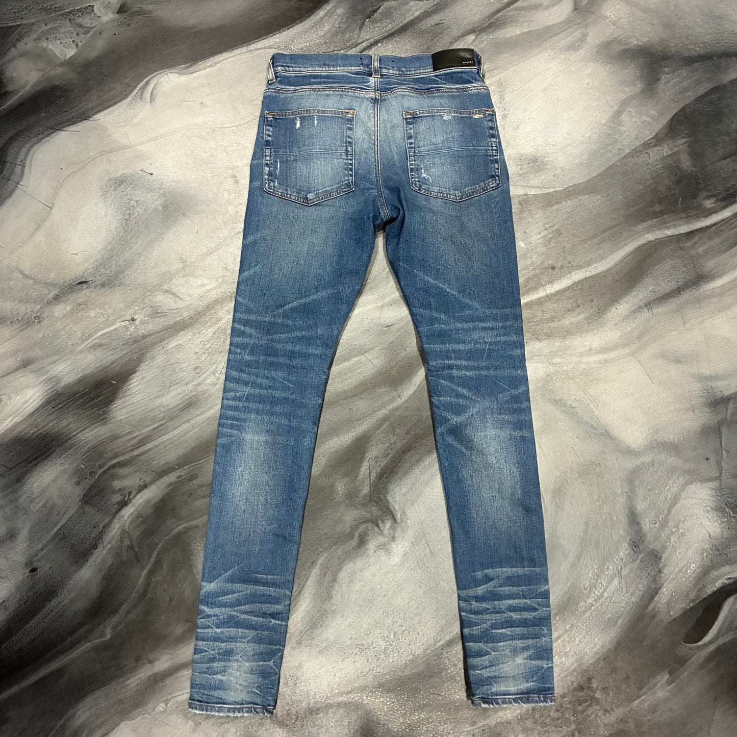 Amiri Deep Blue Stack Jean (31)