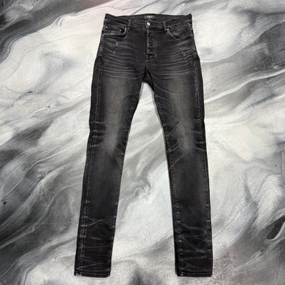 Amiri Faded Black Plain Stack Jean (32)