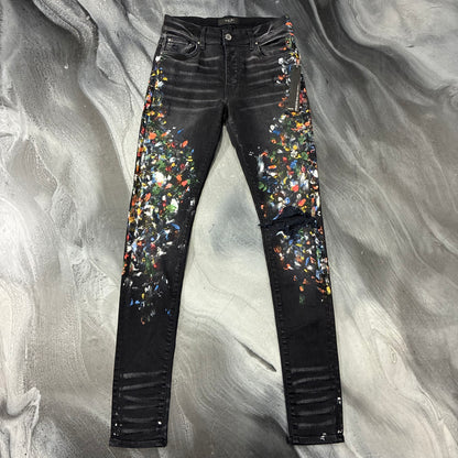 Amiri Black/Multicolor Painter Splatters Jean (29)