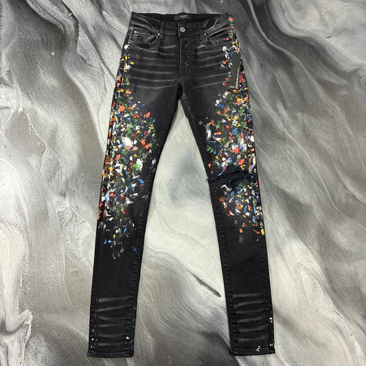 Amiri Black/Multicolor Painter Splatters Jean (29)