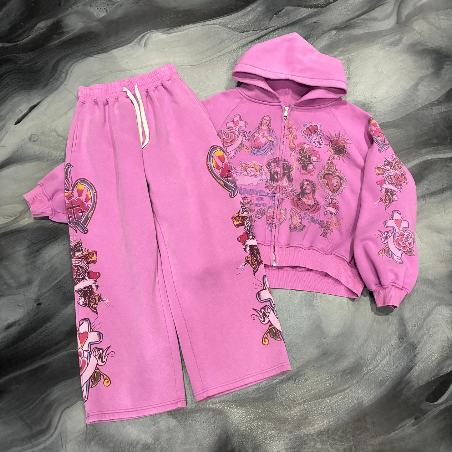 Righteous Purple Risen King Hoodie/Sweatpants Set (S)