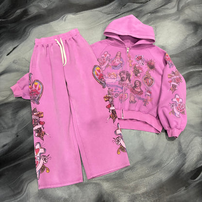Righteous Purple Risen King Hoodie/Sweatpants Set (S)
