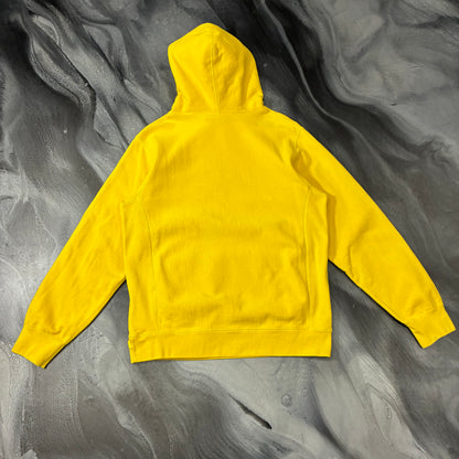Supreme Yellow/White Quilted S Logo Hoodie (M)