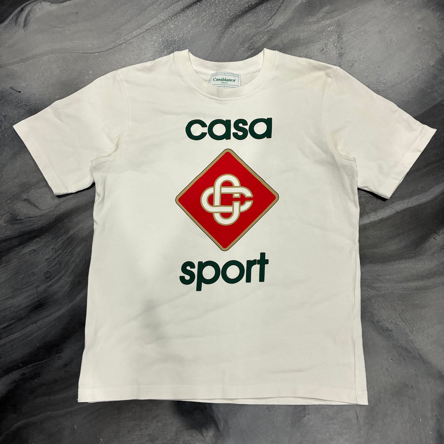 Casablanca White Sport Logo Tee (S)